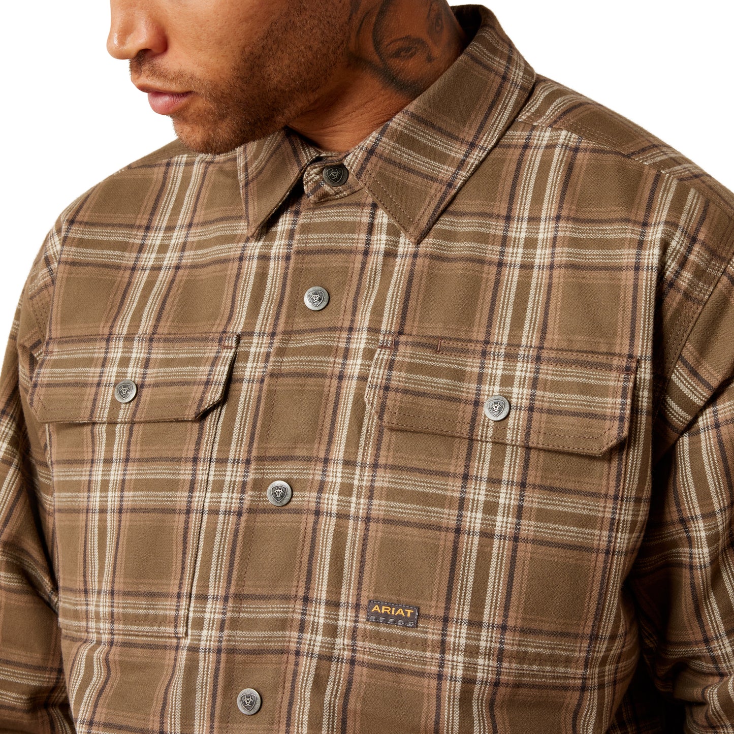 Ariat Men's Rebar Canteen Flannel Insulated Shirt Jacket 10079831
