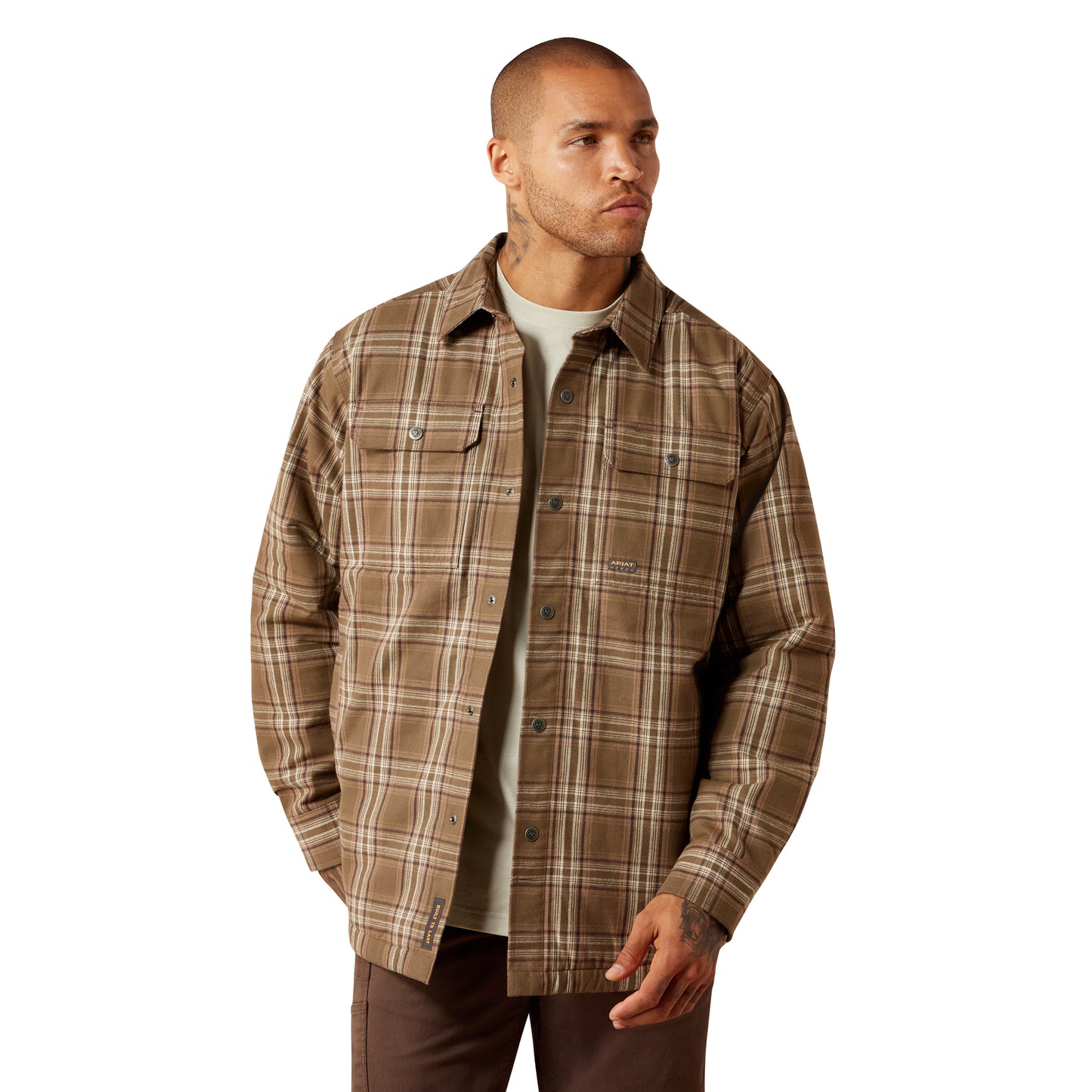 Ariat Men's Rebar Canteen Flannel Insulated Shirt Jacket 10079831