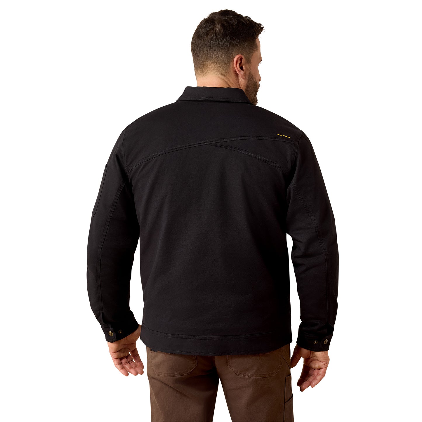 Ariat Mens Rebar Black Made Tough Flannel Lined Shop Jacket 10079840