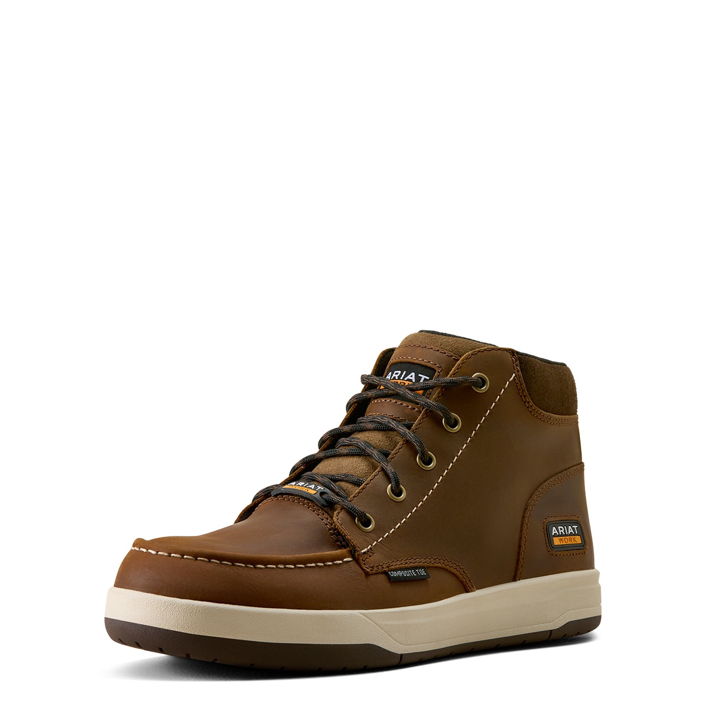 Ariat Men's Outmatch Mid Distressed Brown Composite Toe Work Shoe 10080333