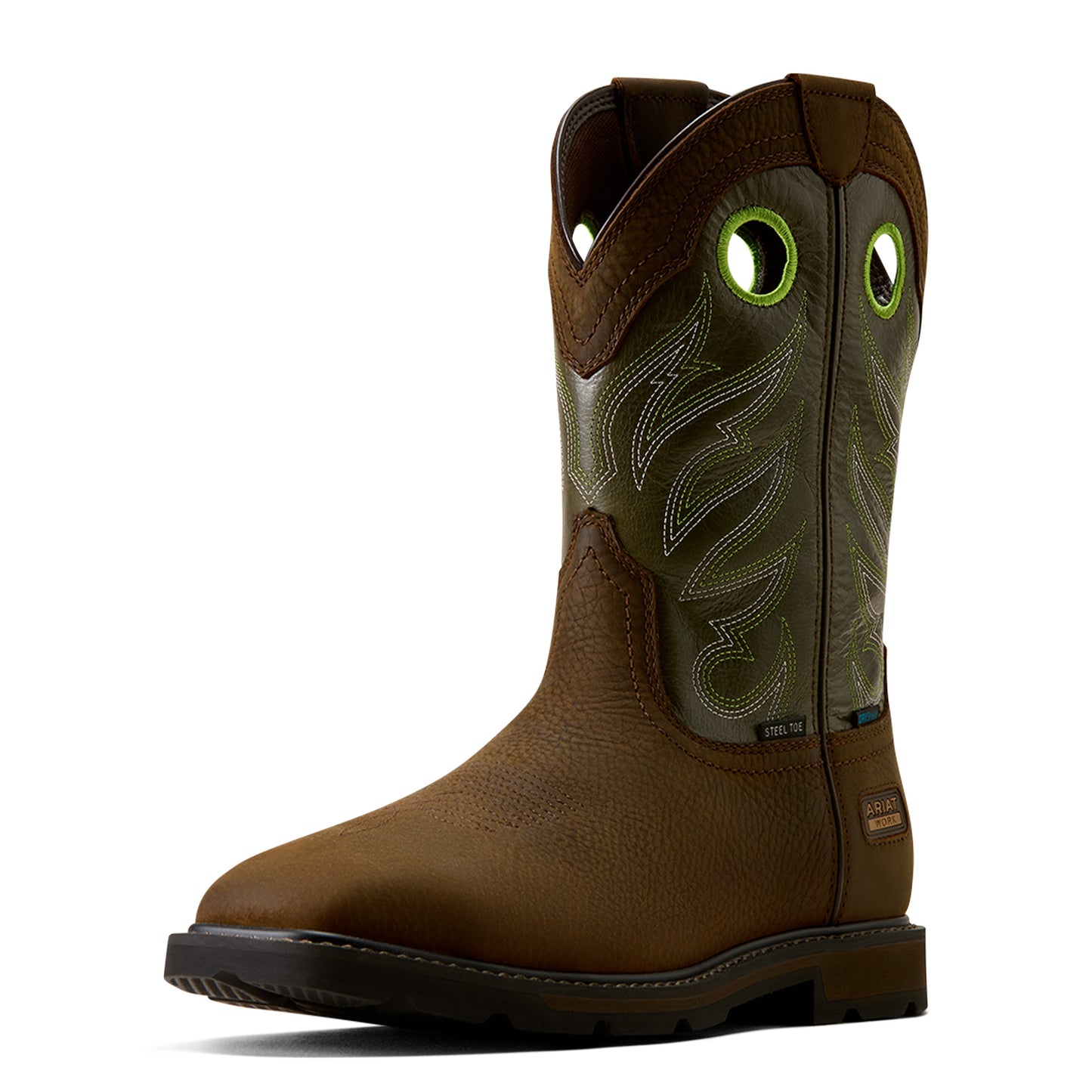 Ariat Men's Groundwork Waterproof Wide Square Steel Toe Work Boot 10082099