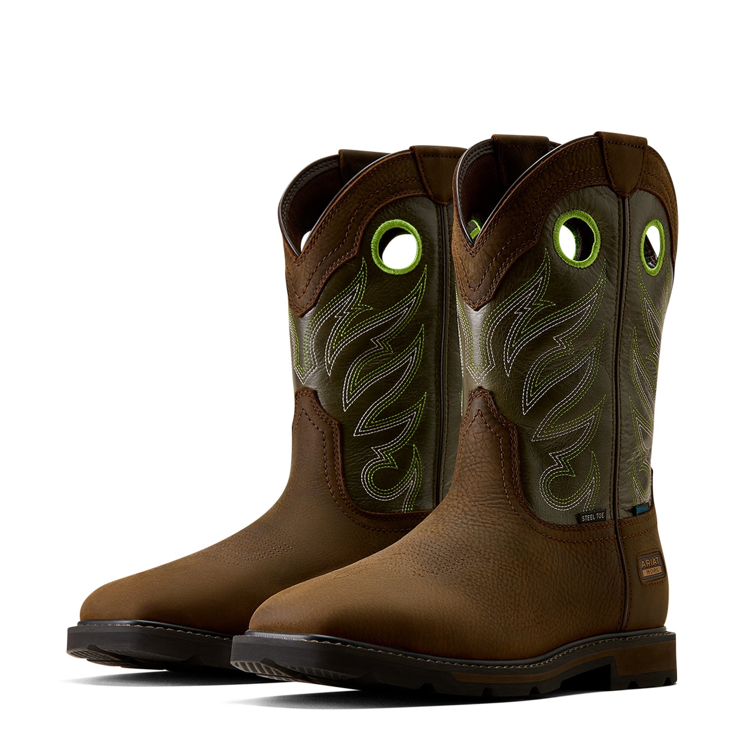 Ariat Men's Groundwork Waterproof Wide Square Steel Toe Work Boot 10082099