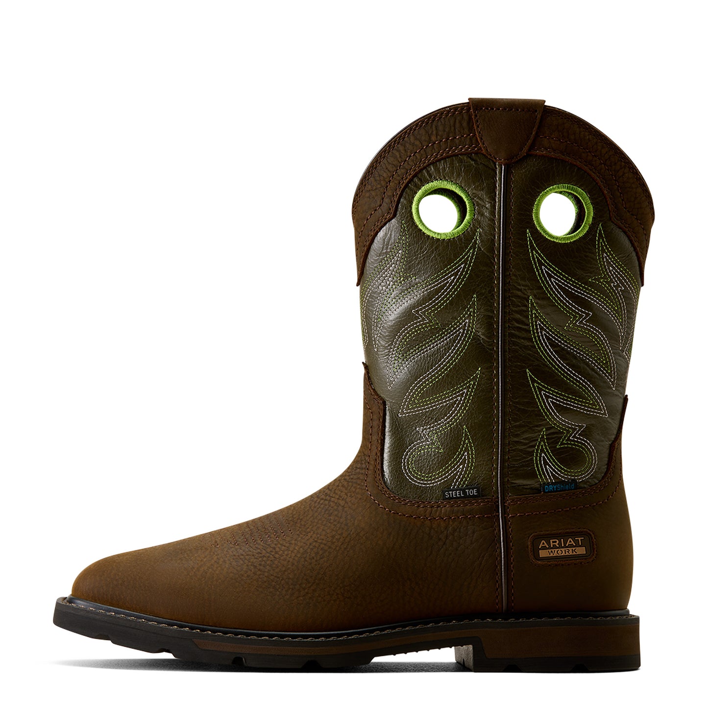 Ariat Men's Groundwork Waterproof Wide Square Steel Toe Work Boot 10082099