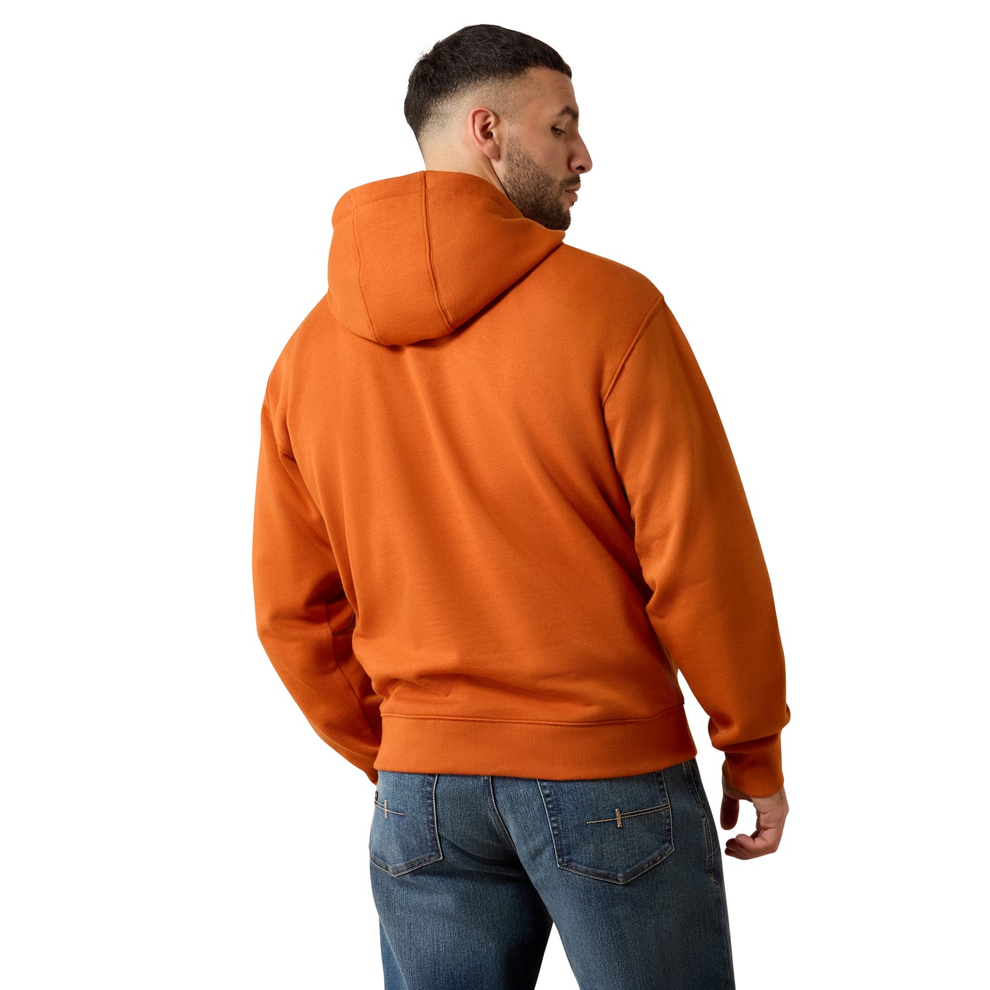 Ariat Men's Rebar Lightweight Umber Logo Hoodie 10082206