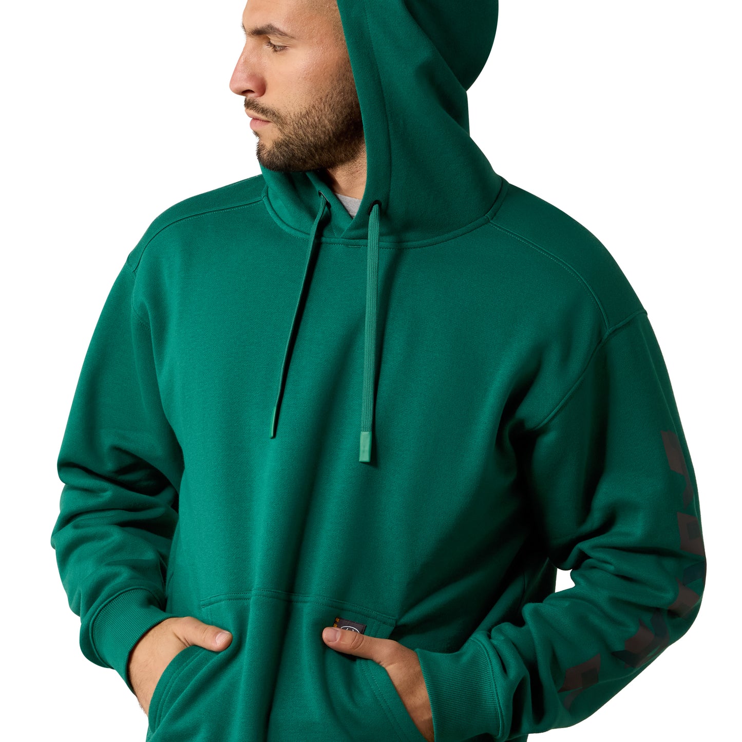 Ariat Men's Rebar Lightweight Evergreen Logo Hoodie 10082207