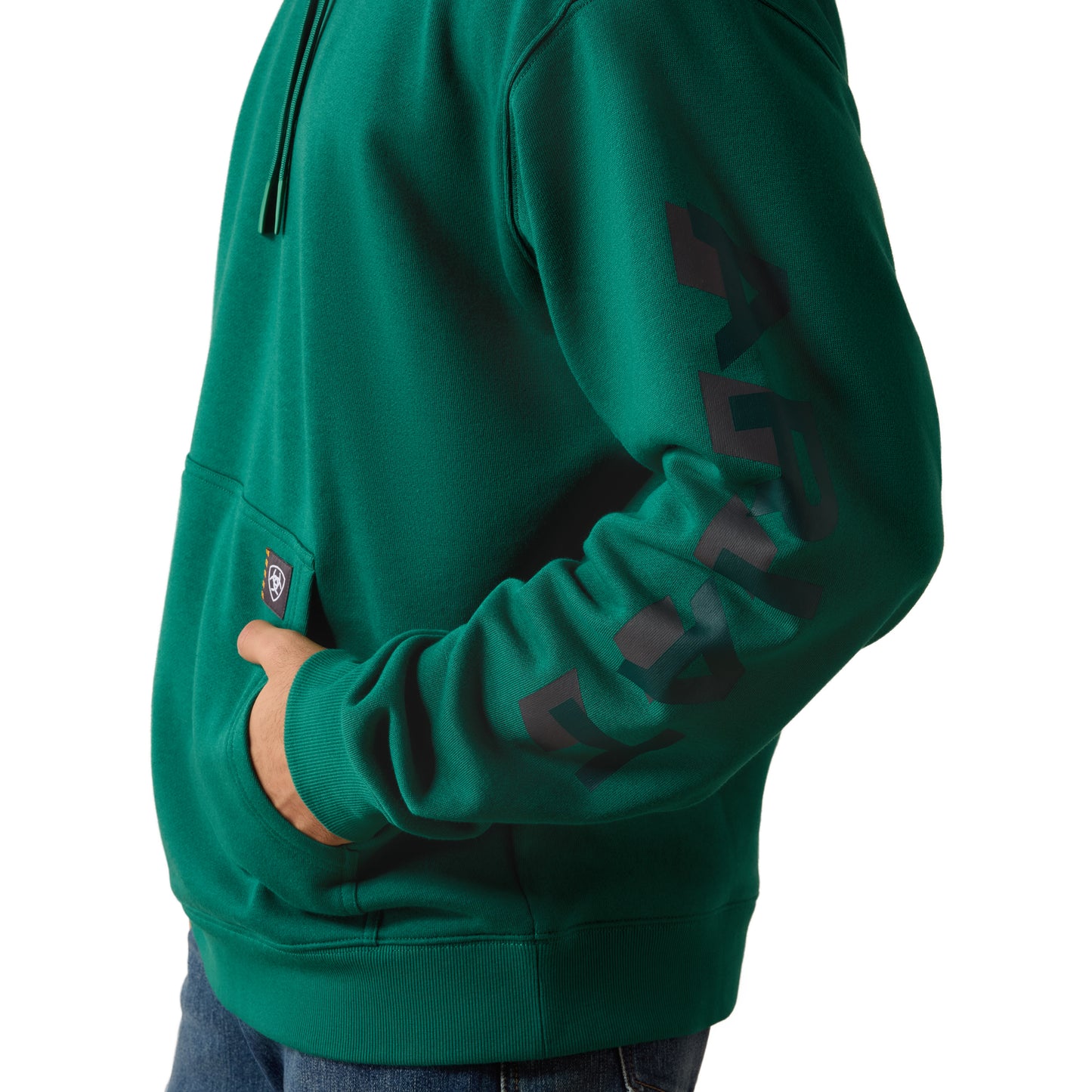Ariat Men's Rebar Lightweight Evergreen Logo Hoodie 10082207