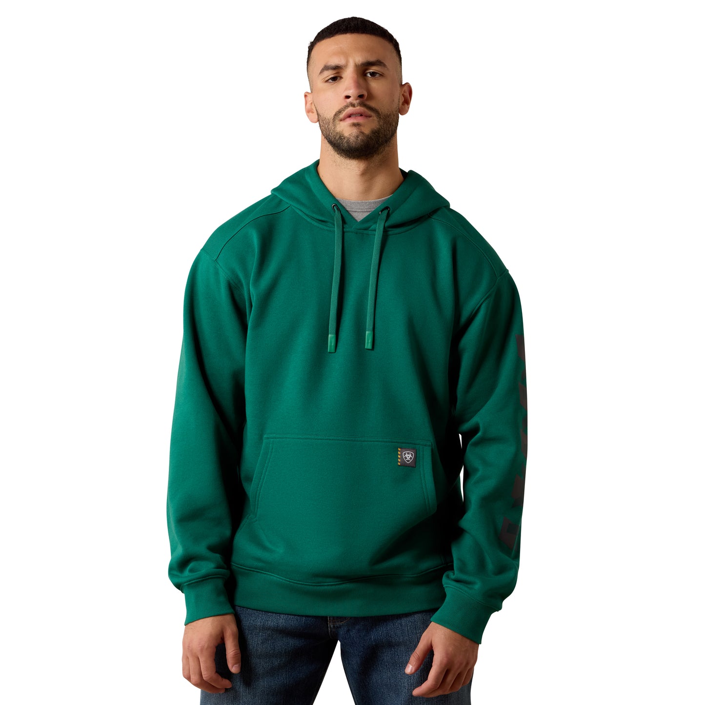 Ariat Men's Rebar Lightweight Evergreen Logo Hoodie 10082207