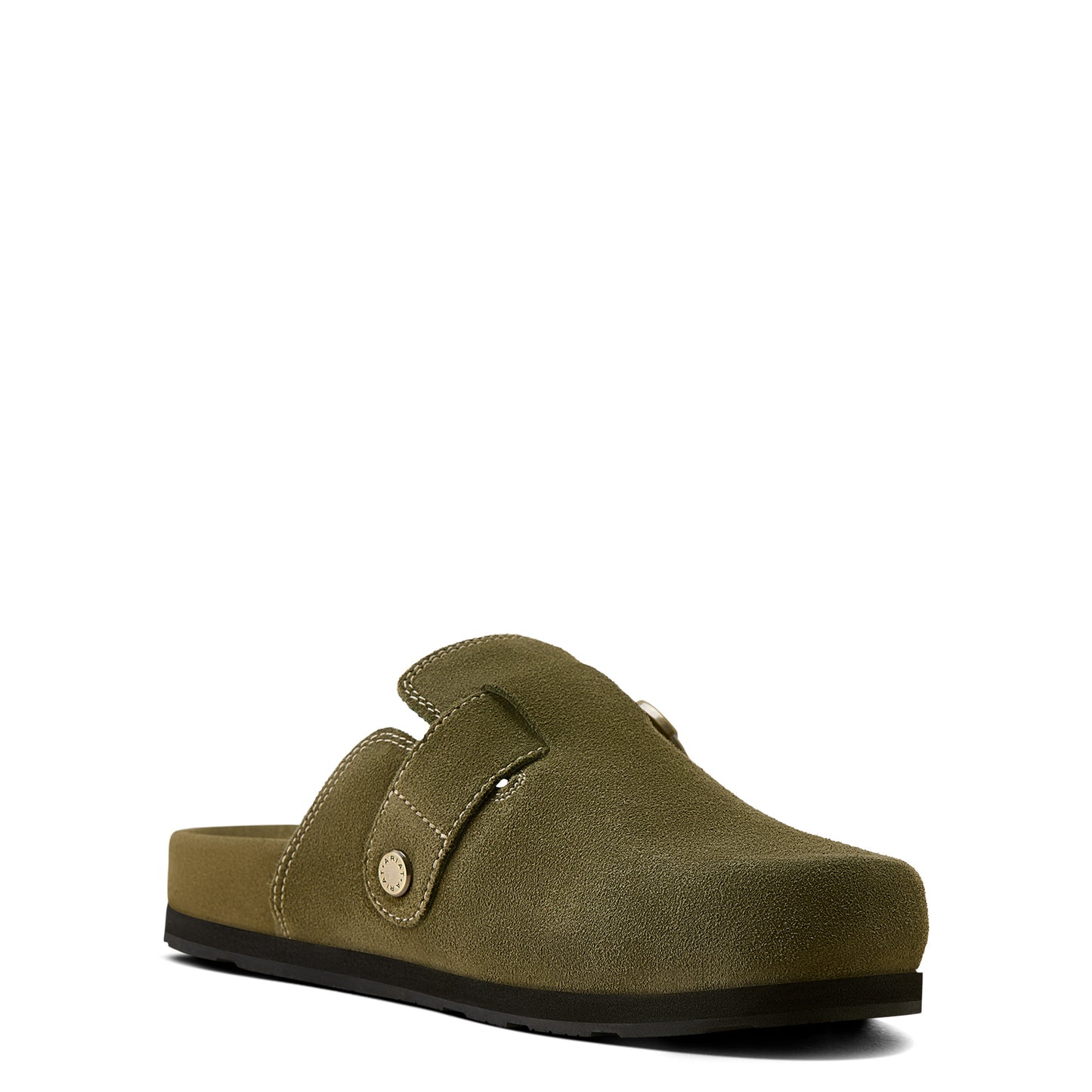 Ariat Ladies Country Mule Olive Suede Slip On Shoe 10080469
