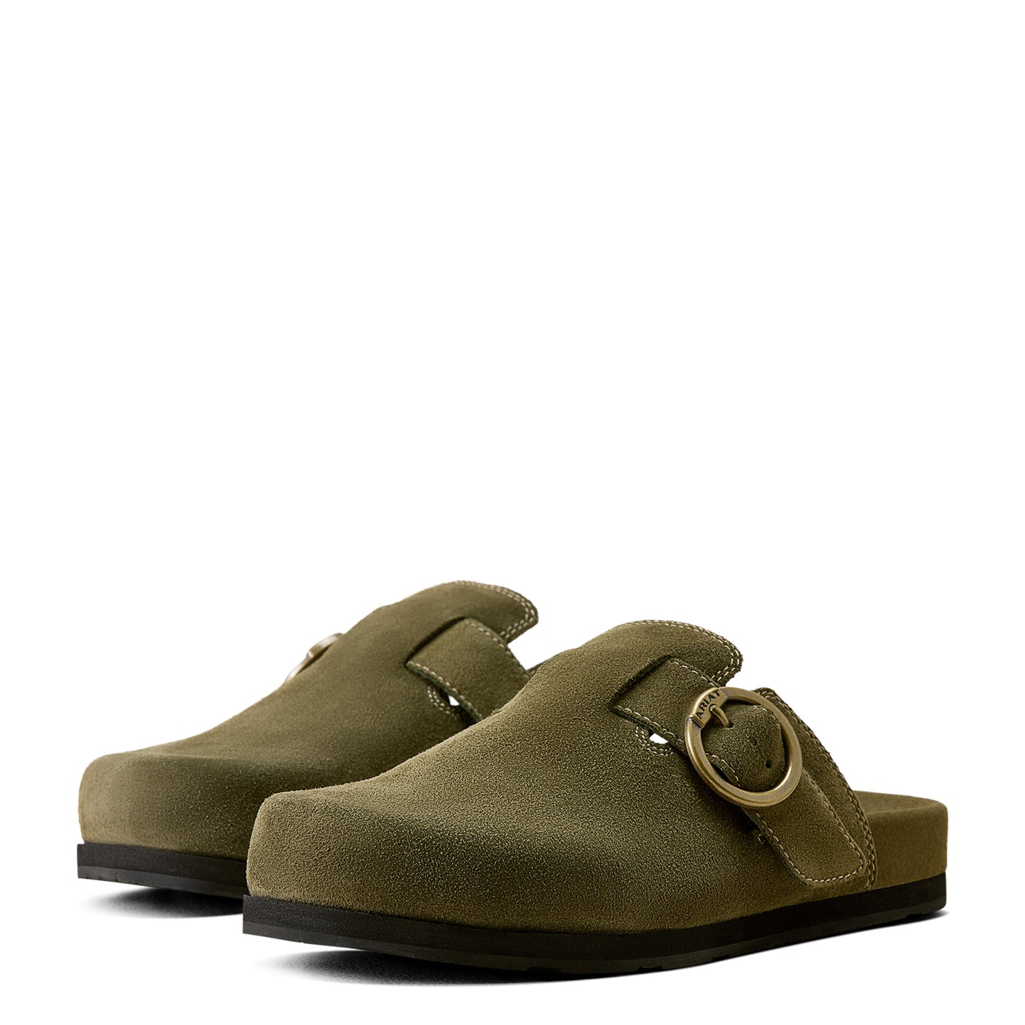 Ariat Ladies Country Mule Olive Suede Slip On Shoe 10080469