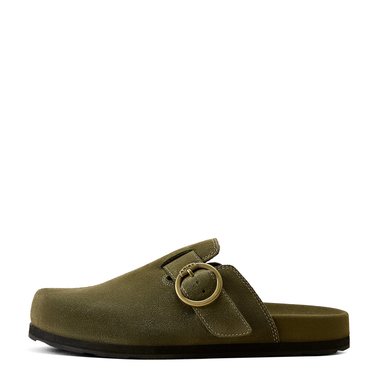 Ariat Ladies Country Mule Olive Suede Slip On Shoe 10080469
