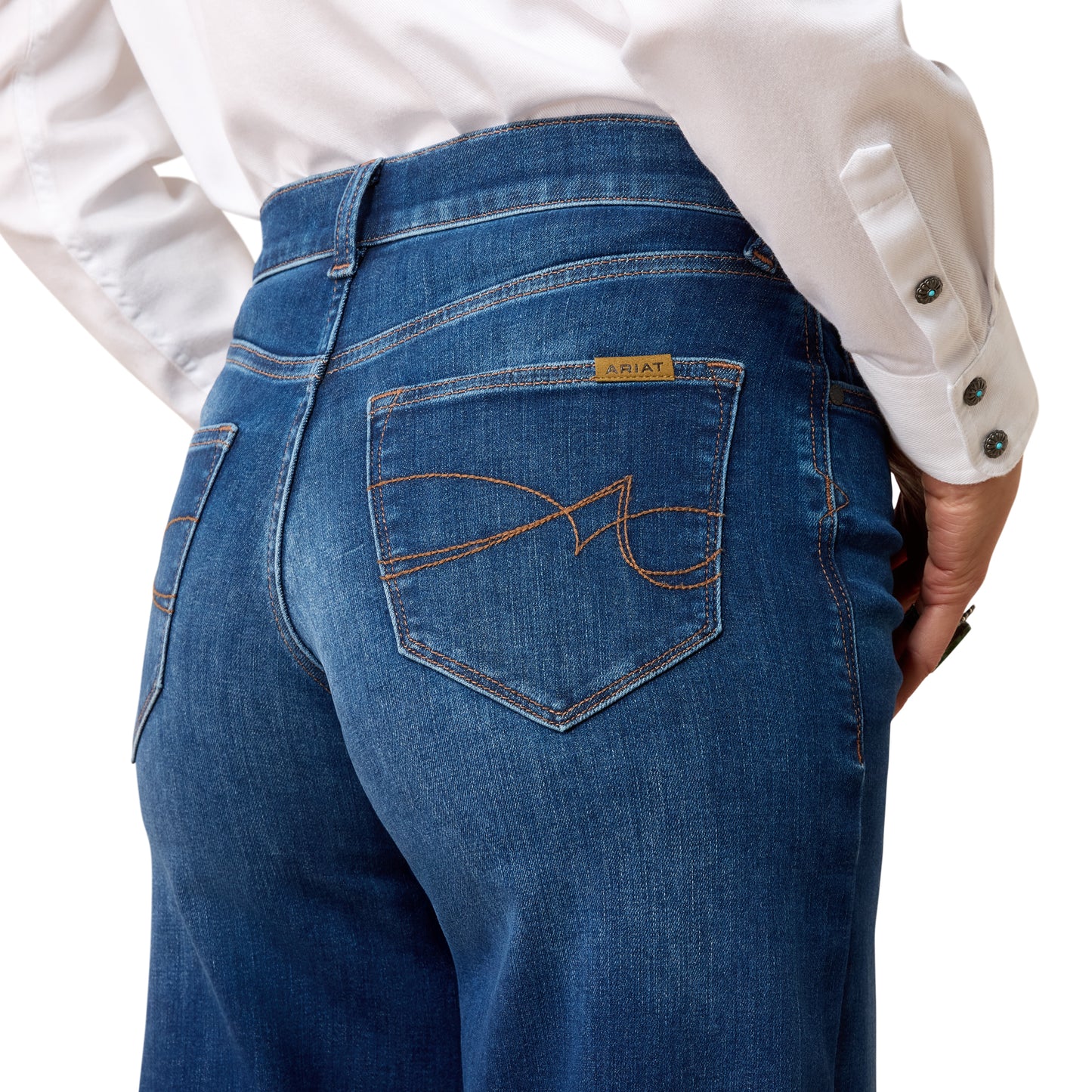 Ariat Ladies High Rise Revel Vilma Norwalk Ultrastretch Wide Leg Jeans 10078903