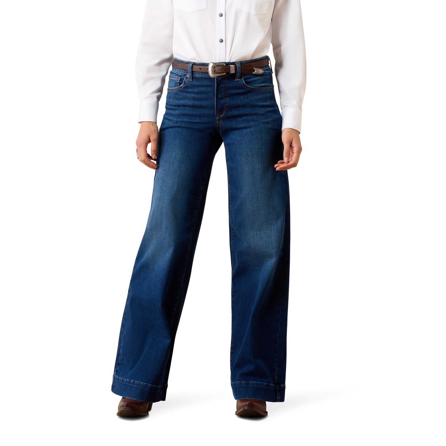 Ariat Ladies High Rise Revel Vilma Norwalk Ultrastretch Wide Leg Jeans 10078903