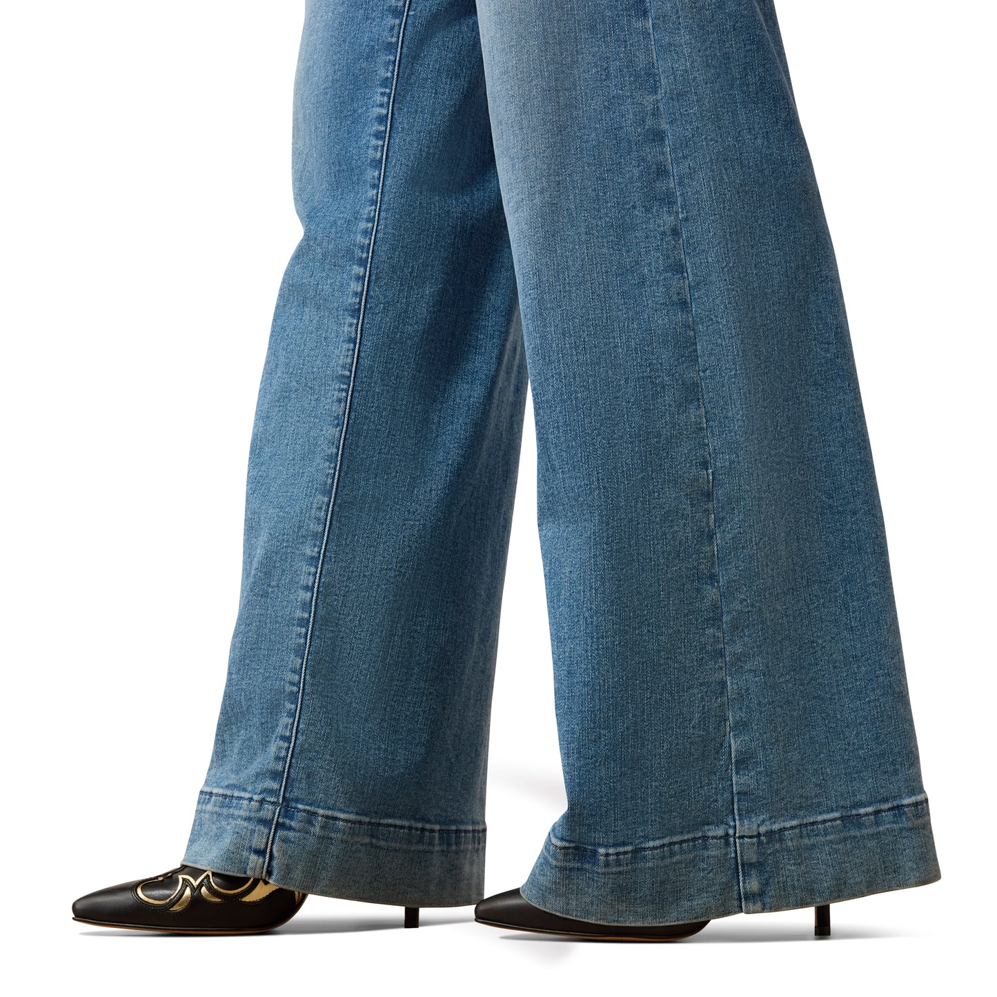 Ariat Ladies High Rise Revel Vilma Palmdale Ultrastretch Wide Leg Jeans 10078930