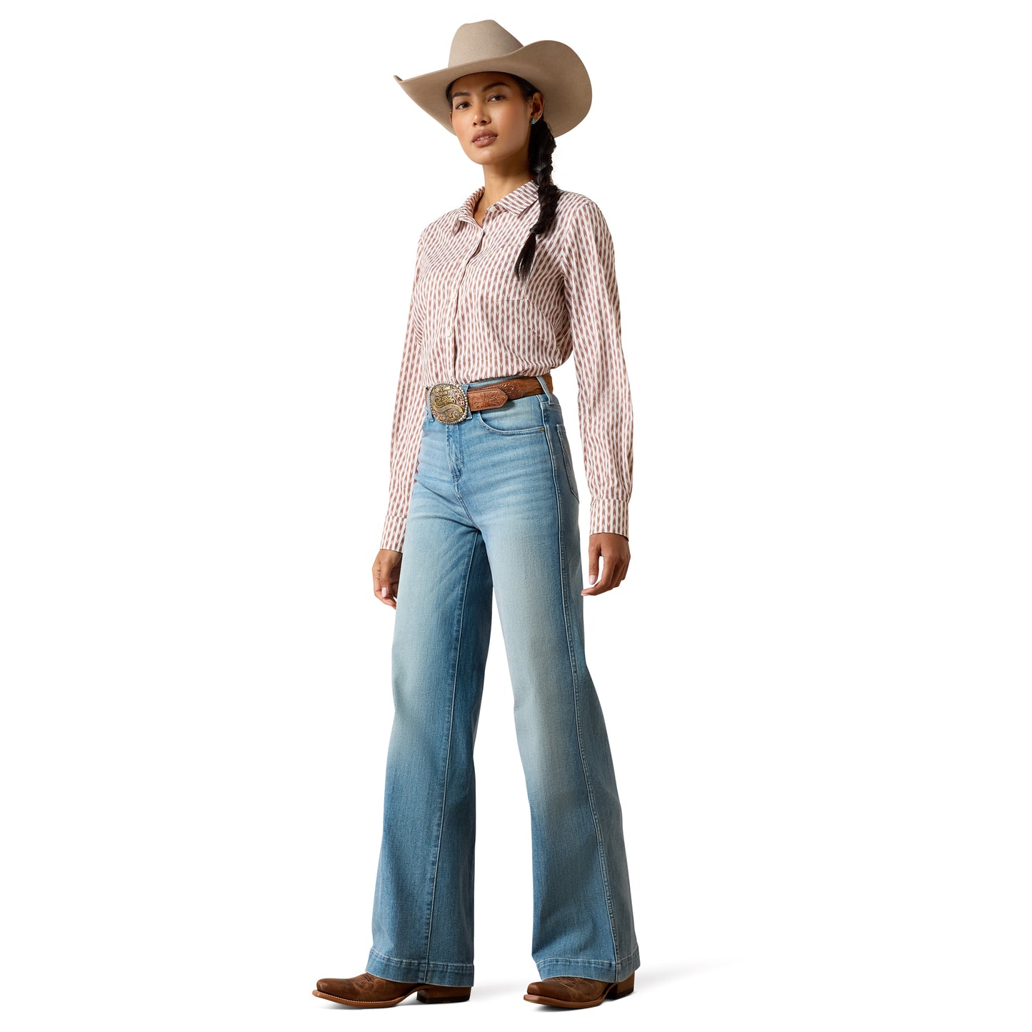 Ariat Ladies Ultra High Rise Luana Oklahoma Wide Leg Jeans 10078932