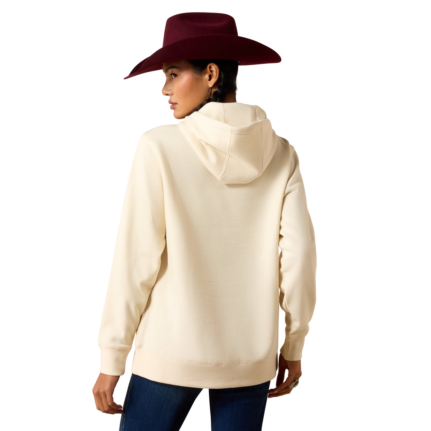 Ariat Ladies Wish You Were Here Parchment Fleece Hoodie 10079308