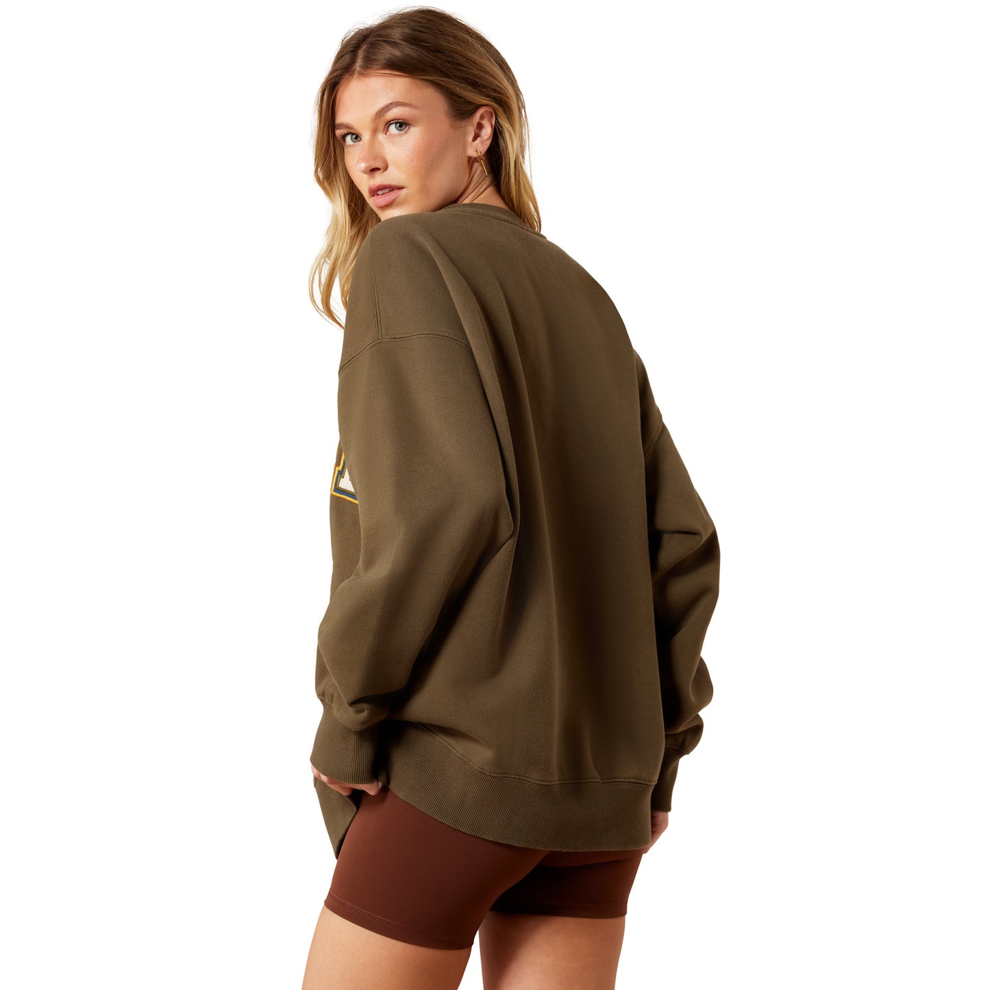 Ariat Ladies Oversized Ivy Green Fleece Sweatshirt 10079328
