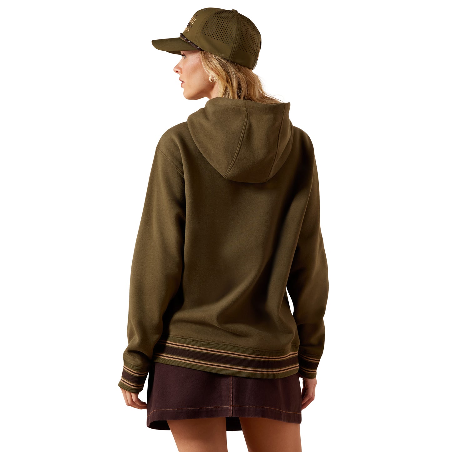 Ariat Ladies Threaded Through Ivy Green Fleece Hoodie 10079330