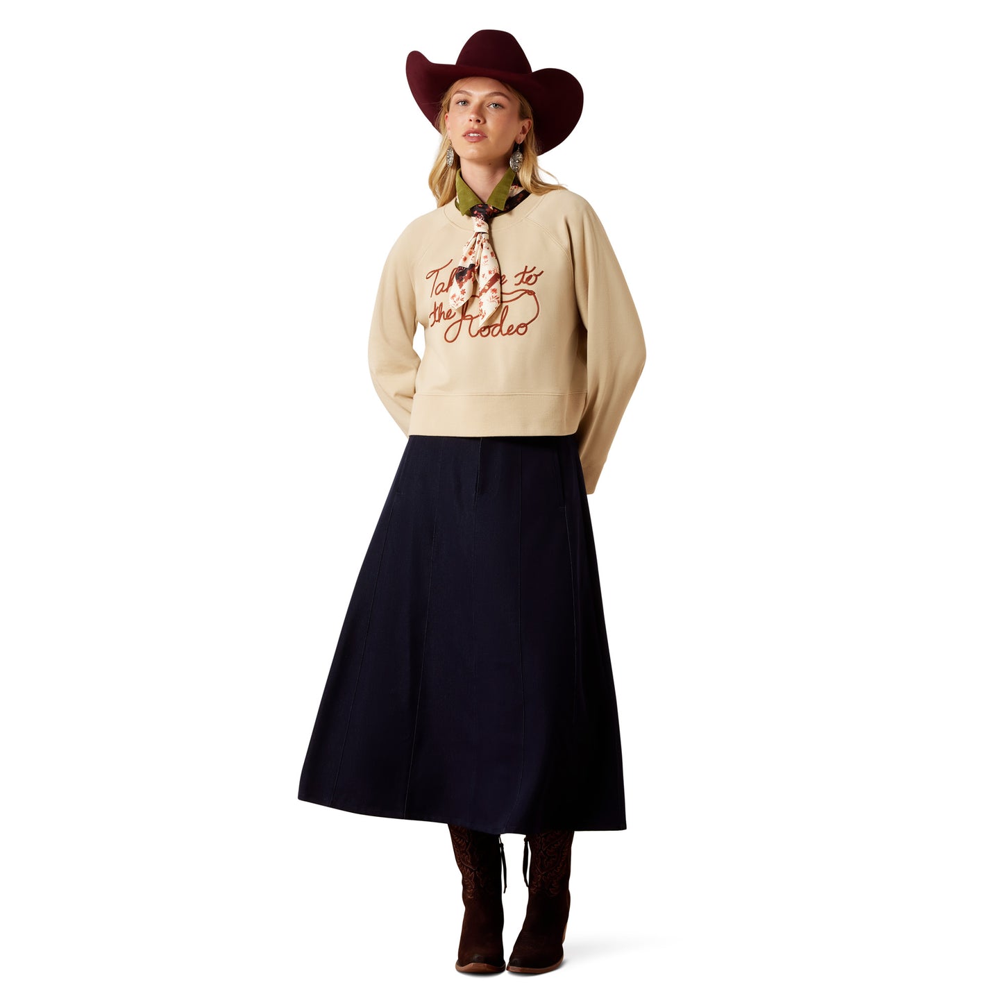 Ariat Ladies Sydney Irish Cream "Take Me to the Rodeo" Fleece Sweatshirt 10079337