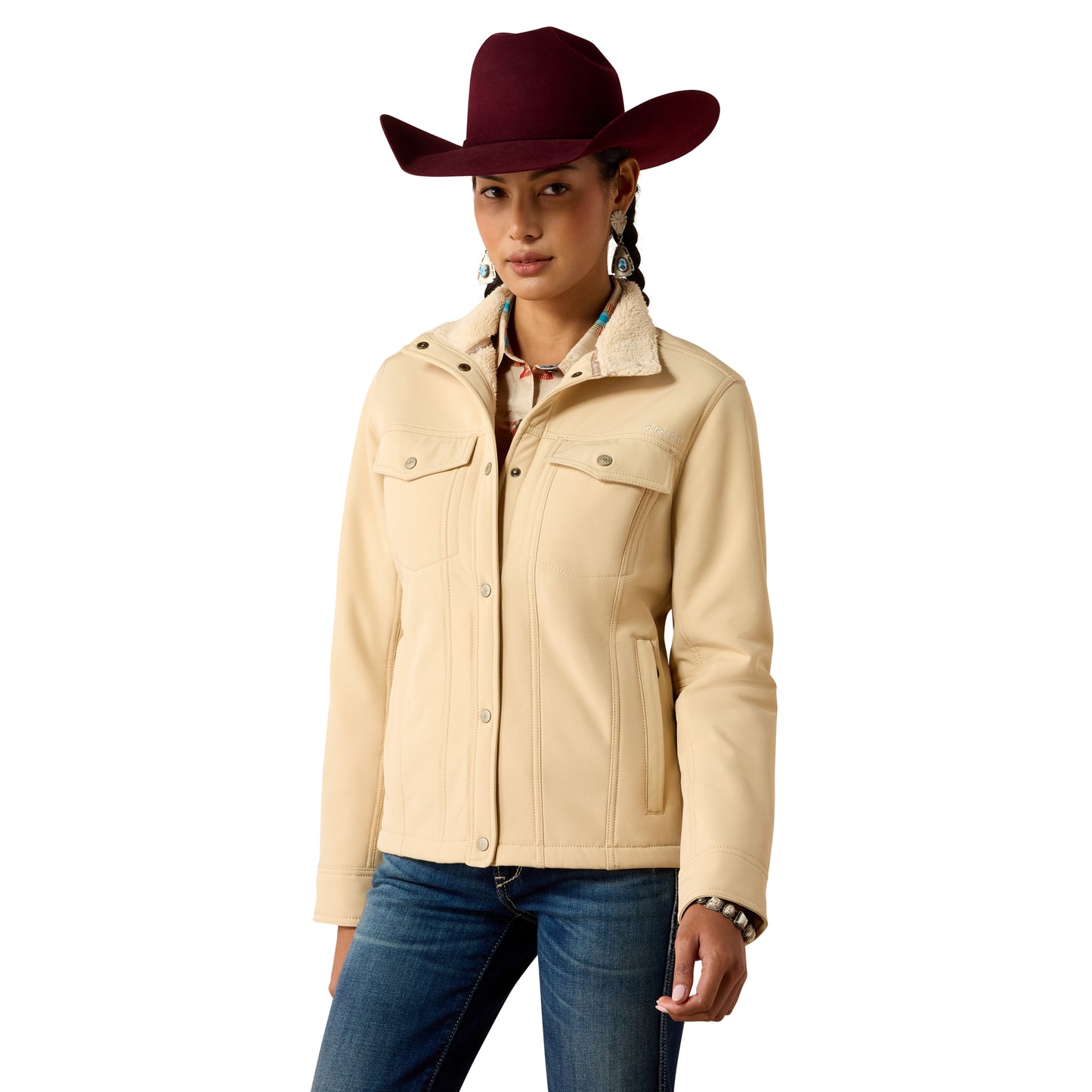 Ariat Ladies Beber Back Irish Cream Softshell Jacket 10079339
