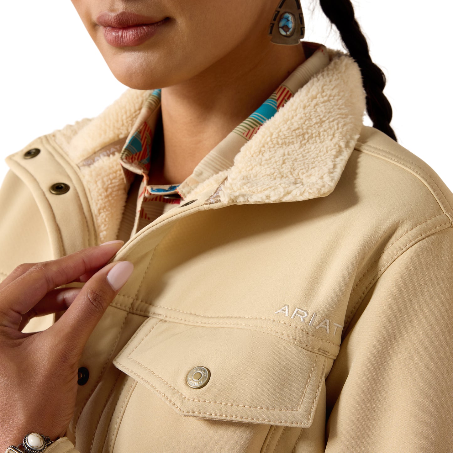 Ariat Ladies Beber Back Irish Cream Softshell Jacket 10079339