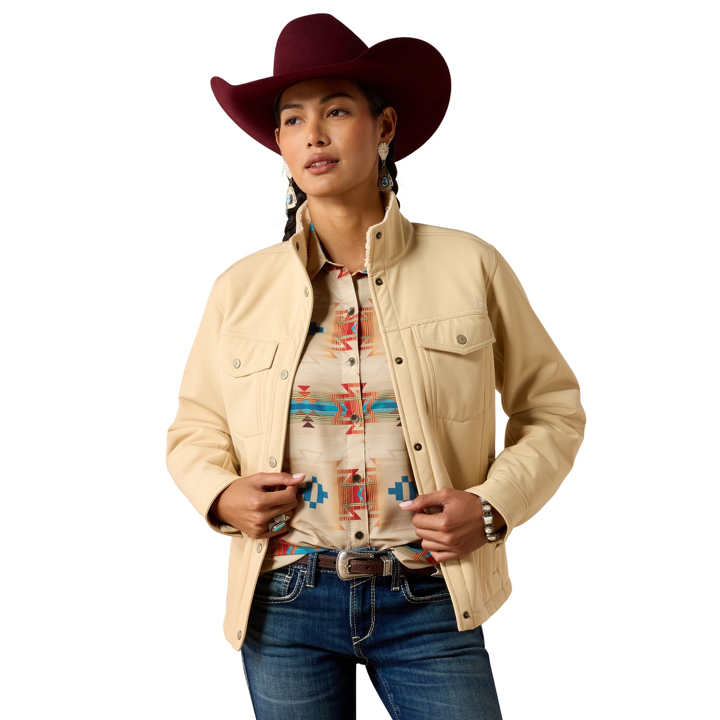 Ariat Ladies Beber Back Irish Cream Softshell Jacket 10079339