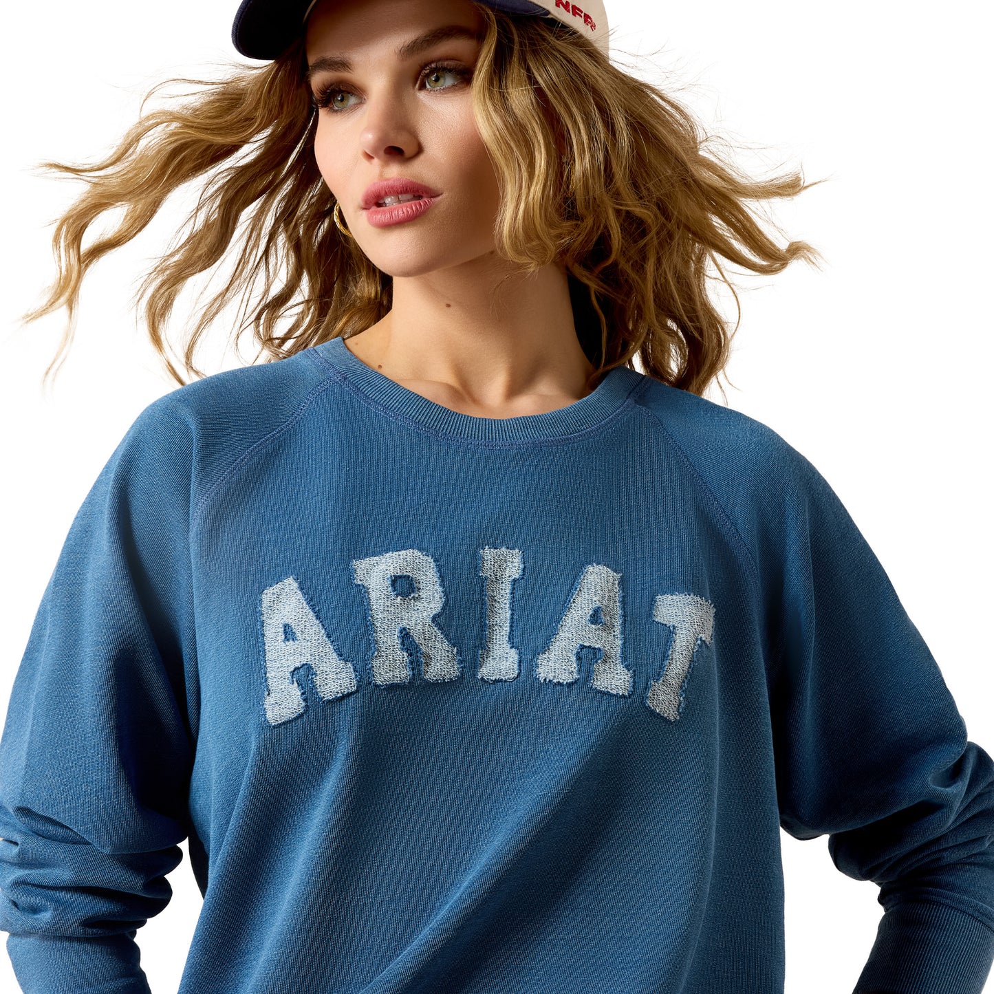 Ariat Ladies Essential Indigo Wash Crew Sweatshirt 10079343