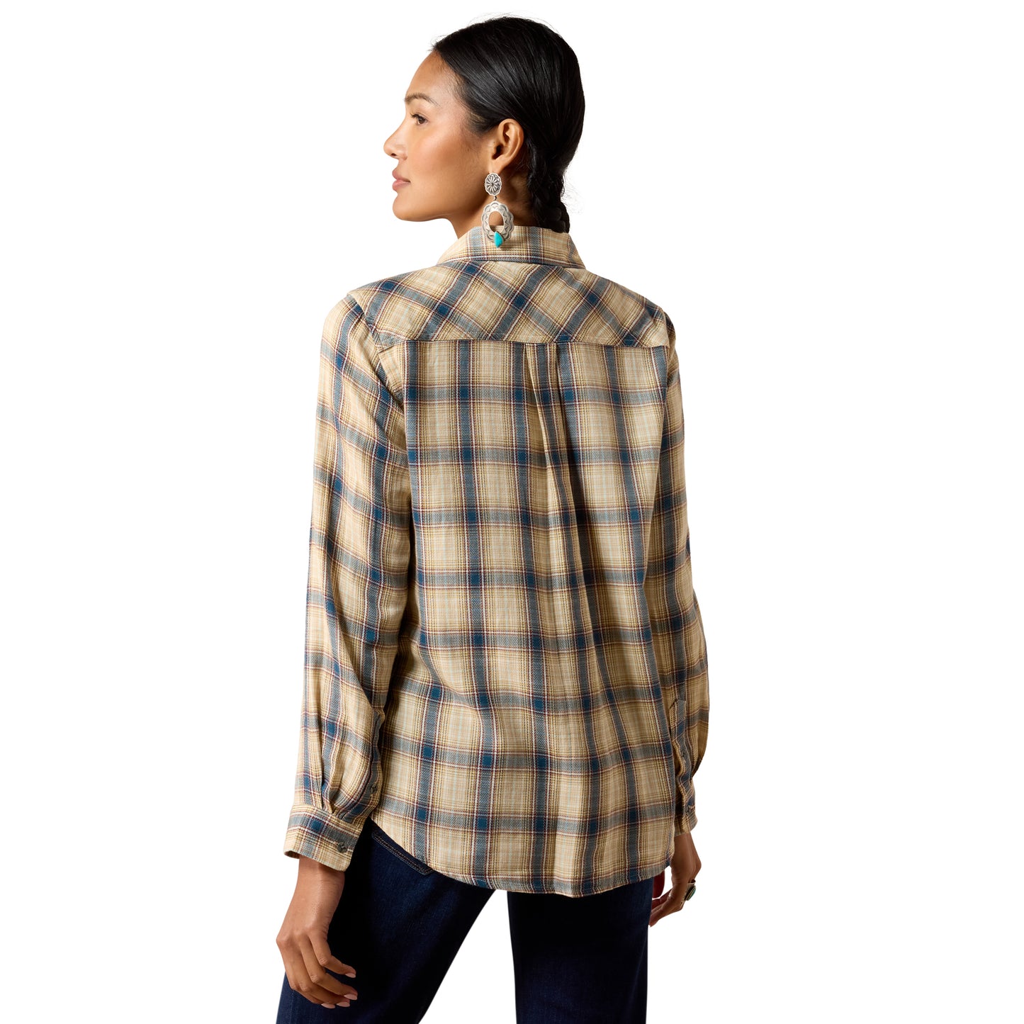 Ariat Ladies Billie Jean Horizon Plaid Button Down Shirt 10079346