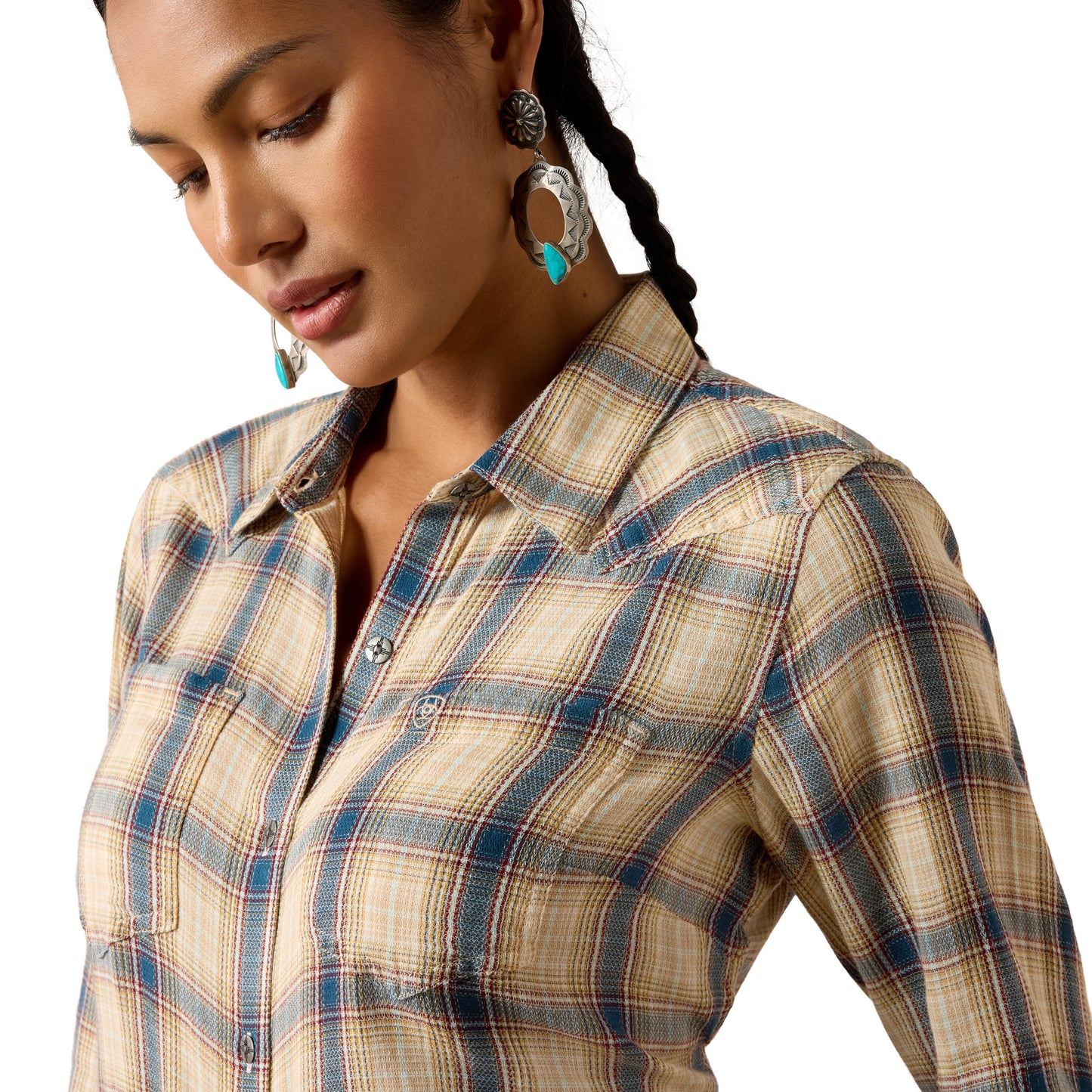 Ariat Ladies Billie Jean Horizon Plaid Button Down Shirt 10079346