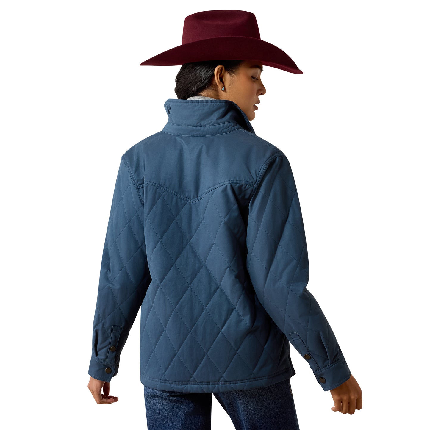 Ariat Ladies Grizzly Midnight Navy Quilted Barn Jacket 10079351