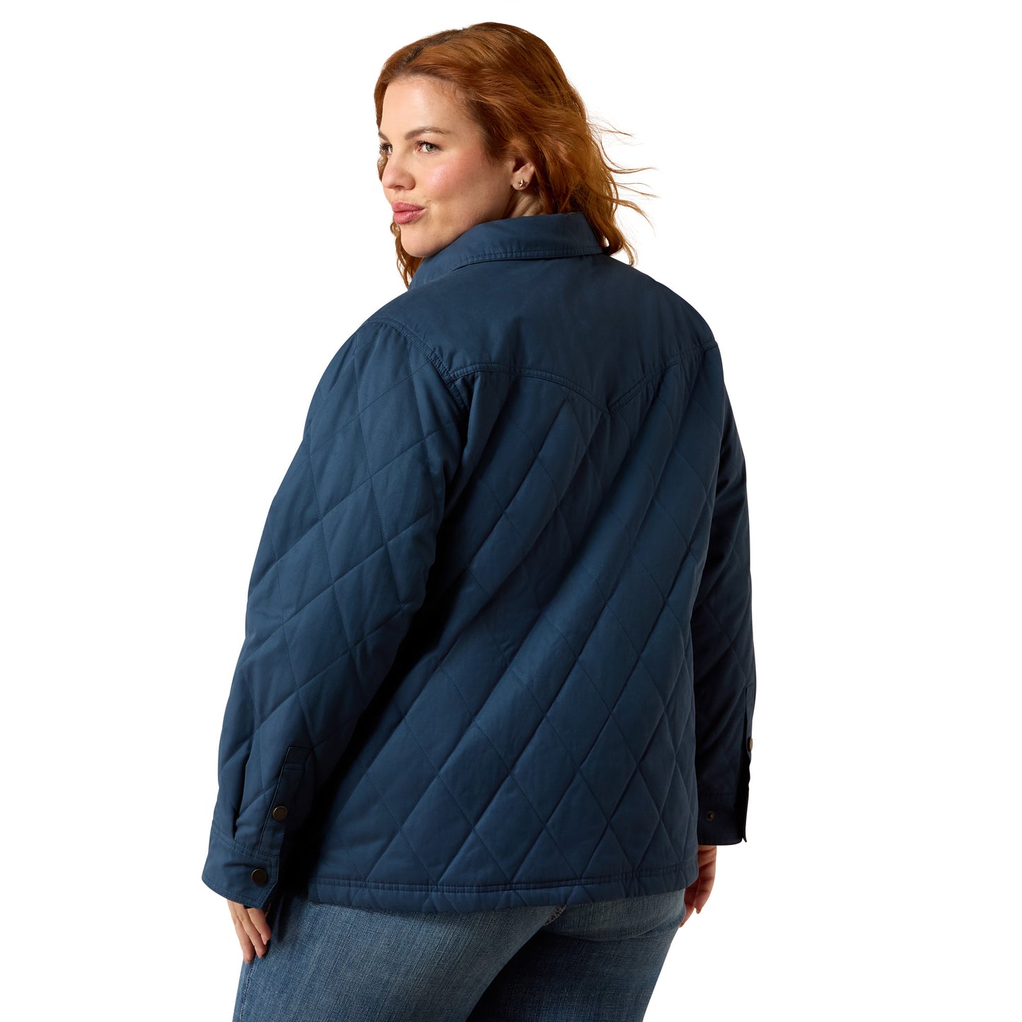 Ariat Ladies Grizzly Midnight Navy Quilted Barn Jacket 10079351