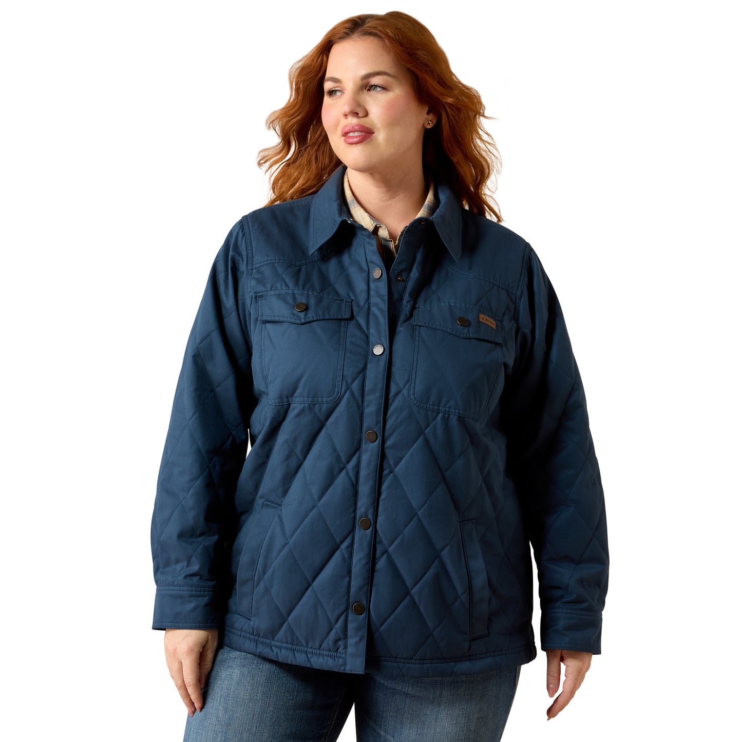 Ariat Ladies Grizzly Midnight Navy Quilted Barn Jacket 10079351