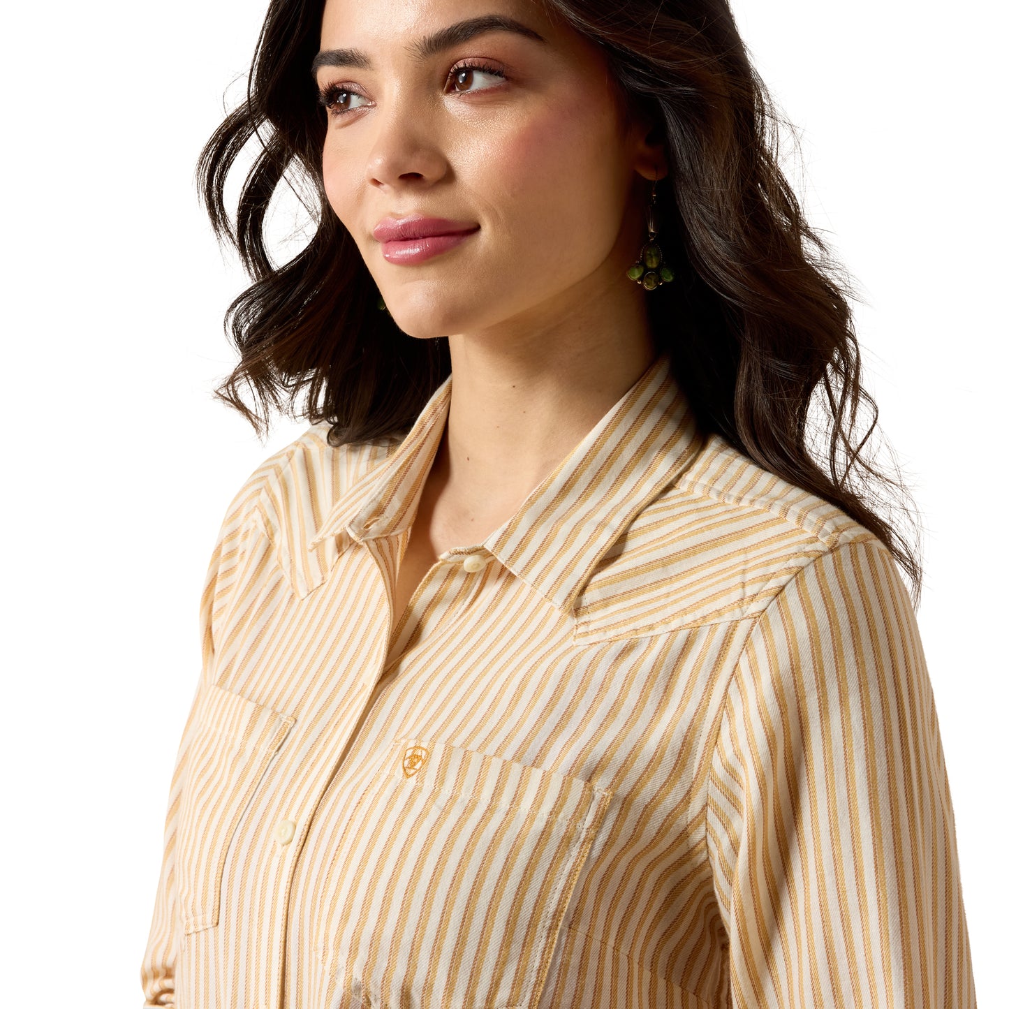 Ariat Ladies Billie Jean Tinsel Striped Button Down Shirt 10079390