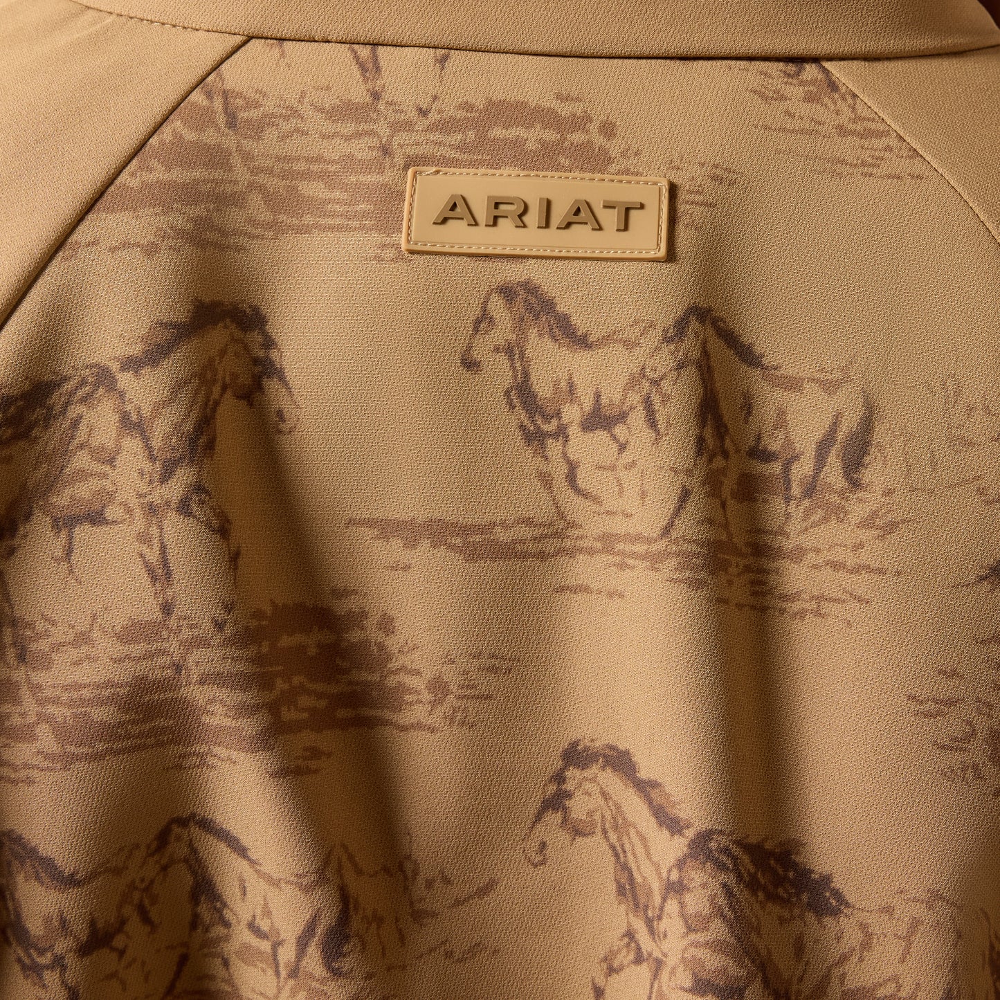 Ariat Ladies Tigers Eye Wild Horses Print Beige Jacket 10079393