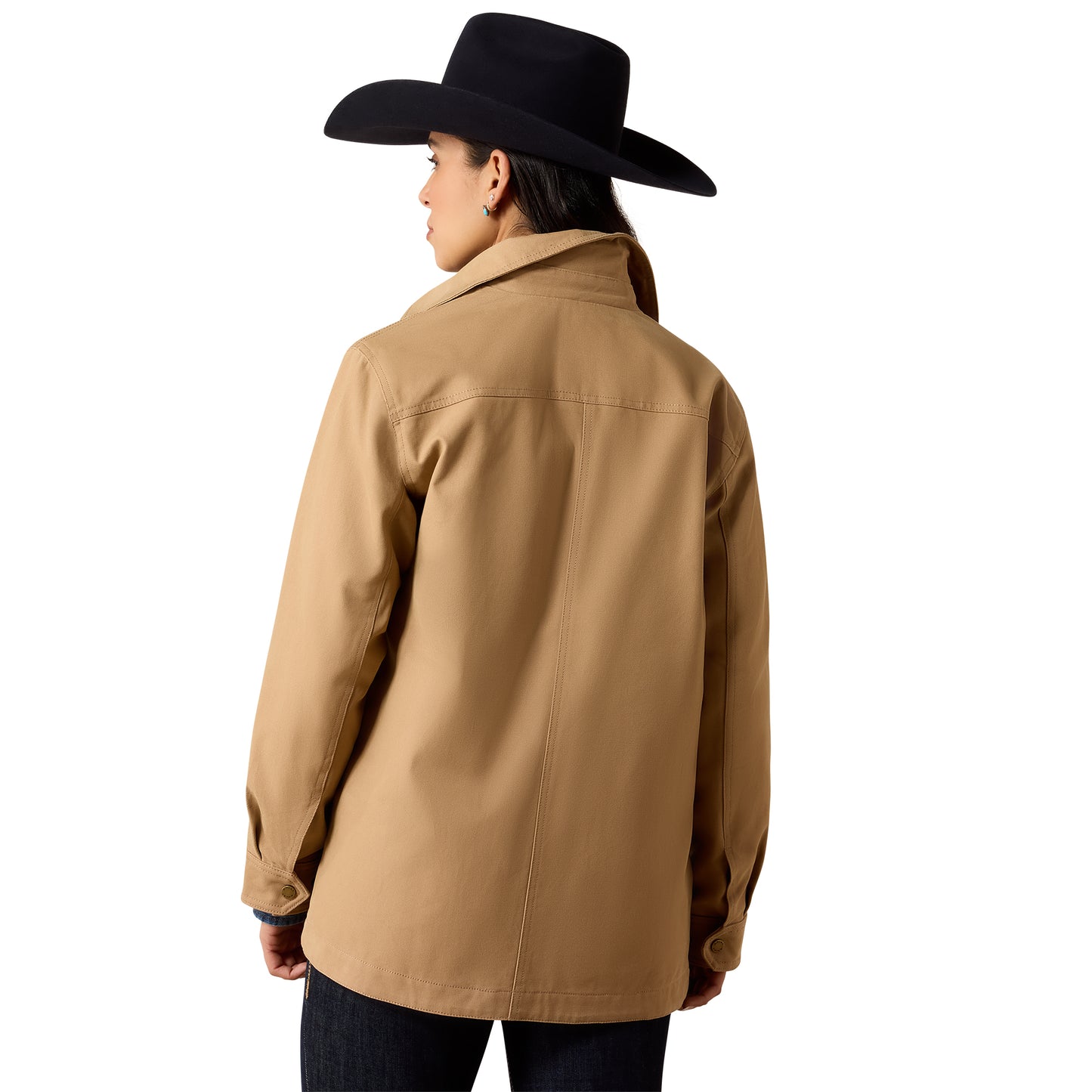 Ariat Ladies Western Canvas Chore Tigers Eye Beige Jacket 10079395