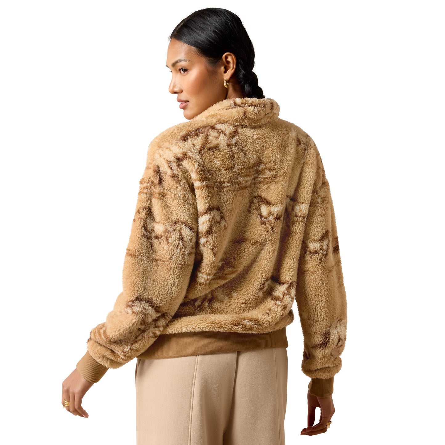 Ariat Ladies Wild Horse Print Berber Sweatshirt 10079409