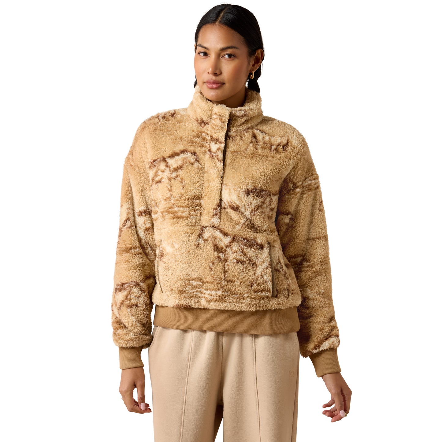 Ariat Ladies Wild Horse Print Berber Sweatshirt 10079409