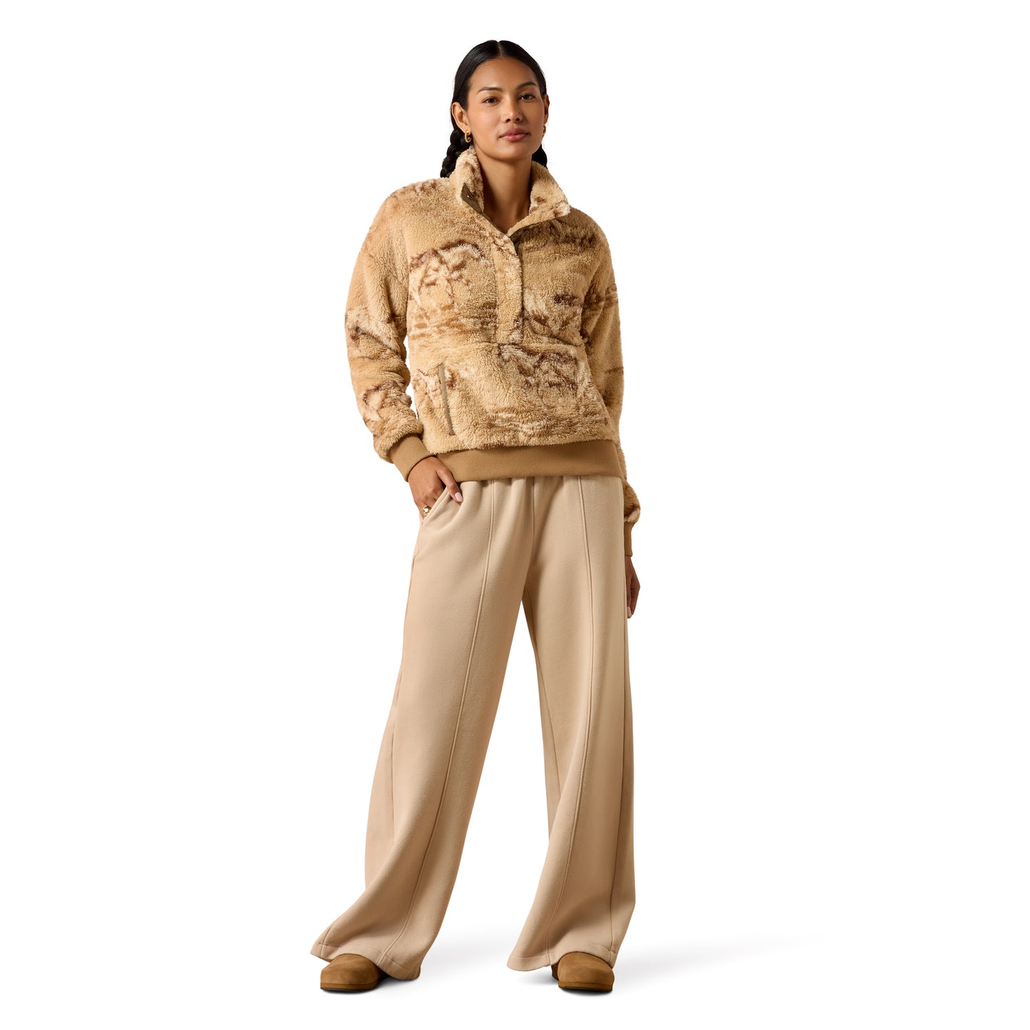 Ariat Ladies Wild Horse Print Berber Sweatshirt 10079409