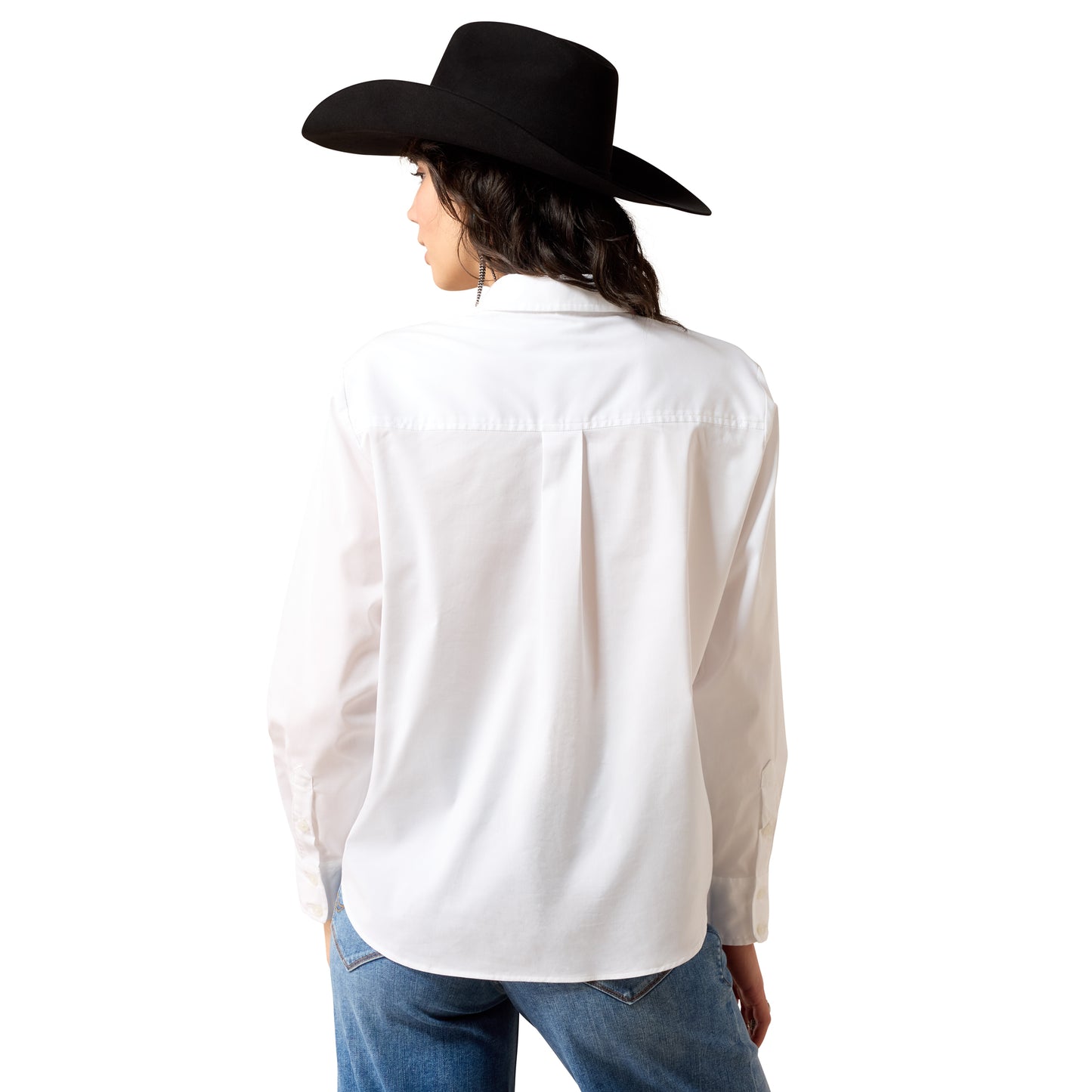 Ariat Ladies Everything Solid White Button Down Shirt 10079429