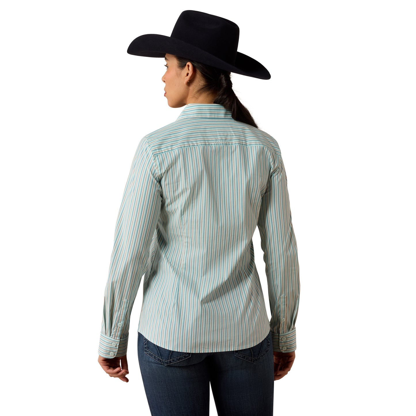 Ariat Ladies Team Kirby Saltwater Henna Striped Button Down Shirt 10079440