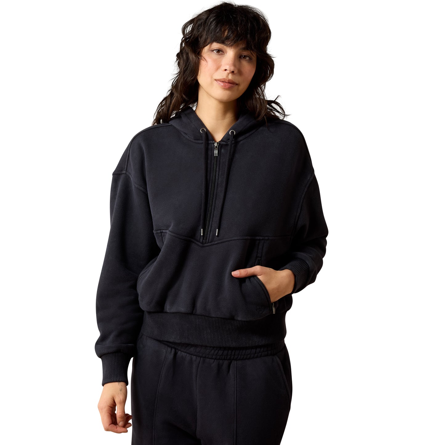 Ariat Ladies Black Compass 1/2 Zip Sweatshirt 10079485