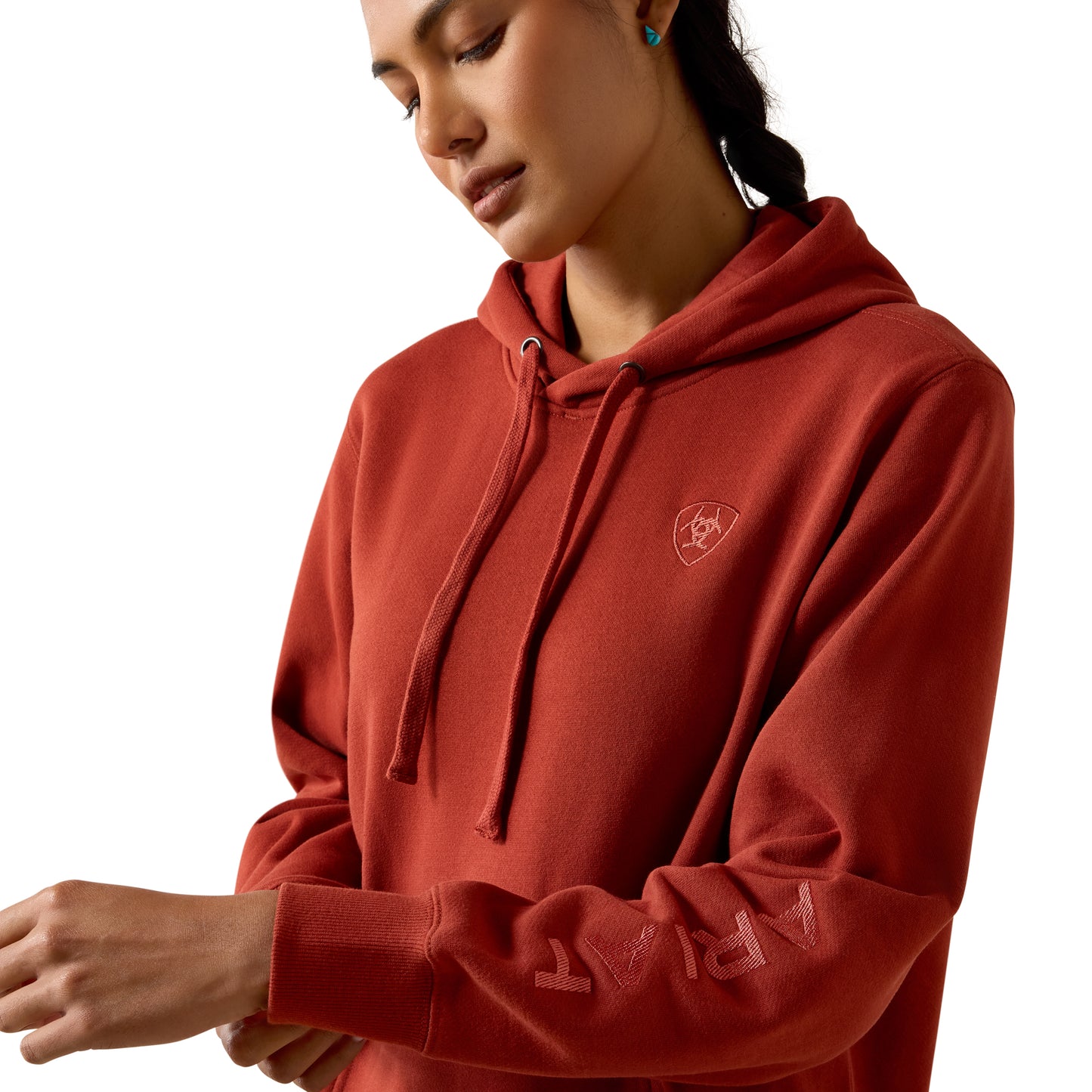 Ariat Ladies Logo 2.0 Burnt Henna Fleece Hoodie 10079518