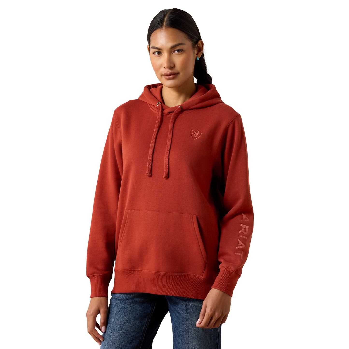 Ariat Ladies Logo 2.0 Burnt Henna Fleece Hoodie 10079518