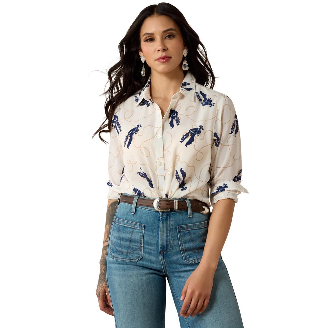 Ariat Ladies Buckaroo Boss Homestyle Button Down 10079520 front