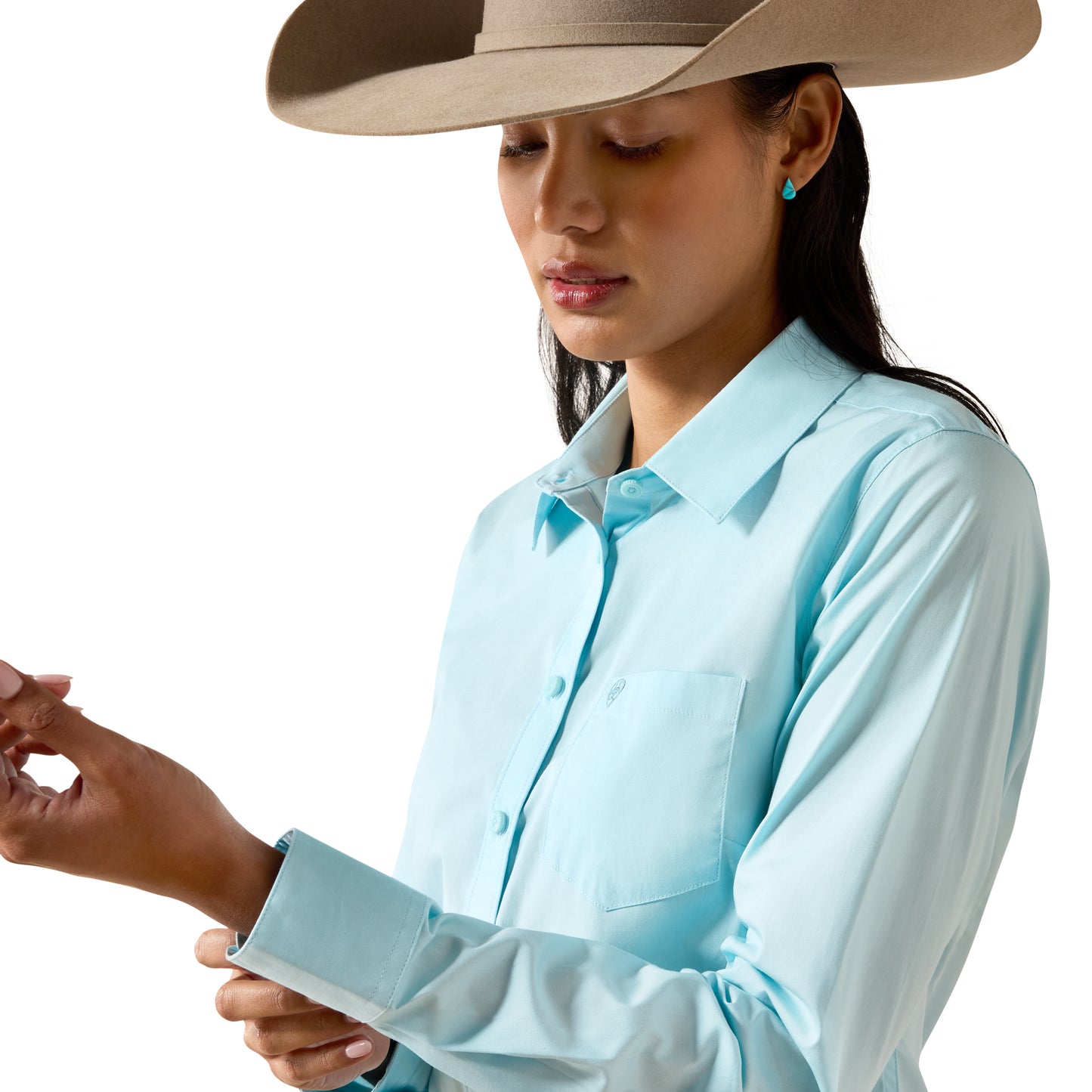 Ariat Ladies Kirby Stretch Aquaesque Button Down Shirt 10079548