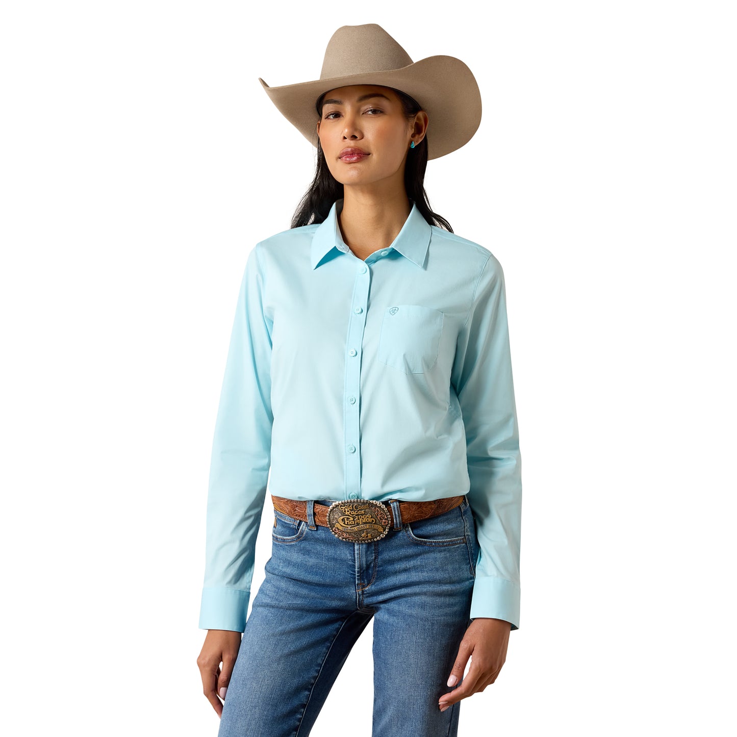 Ariat Ladies Kirby Stretch Aquaesque Button Down Shirt 10079548