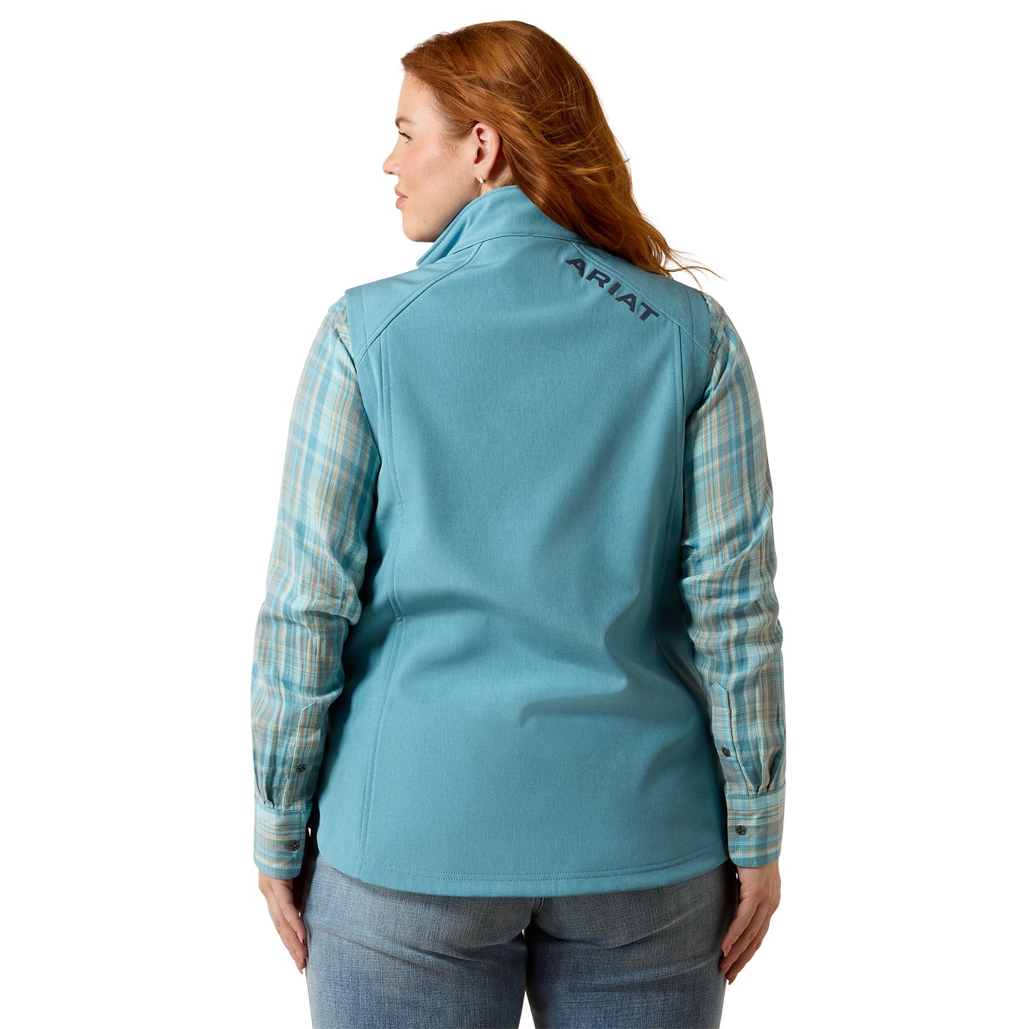Ariat Ladies Adriatic Blue Heather Logo Softshell Vest 10079559