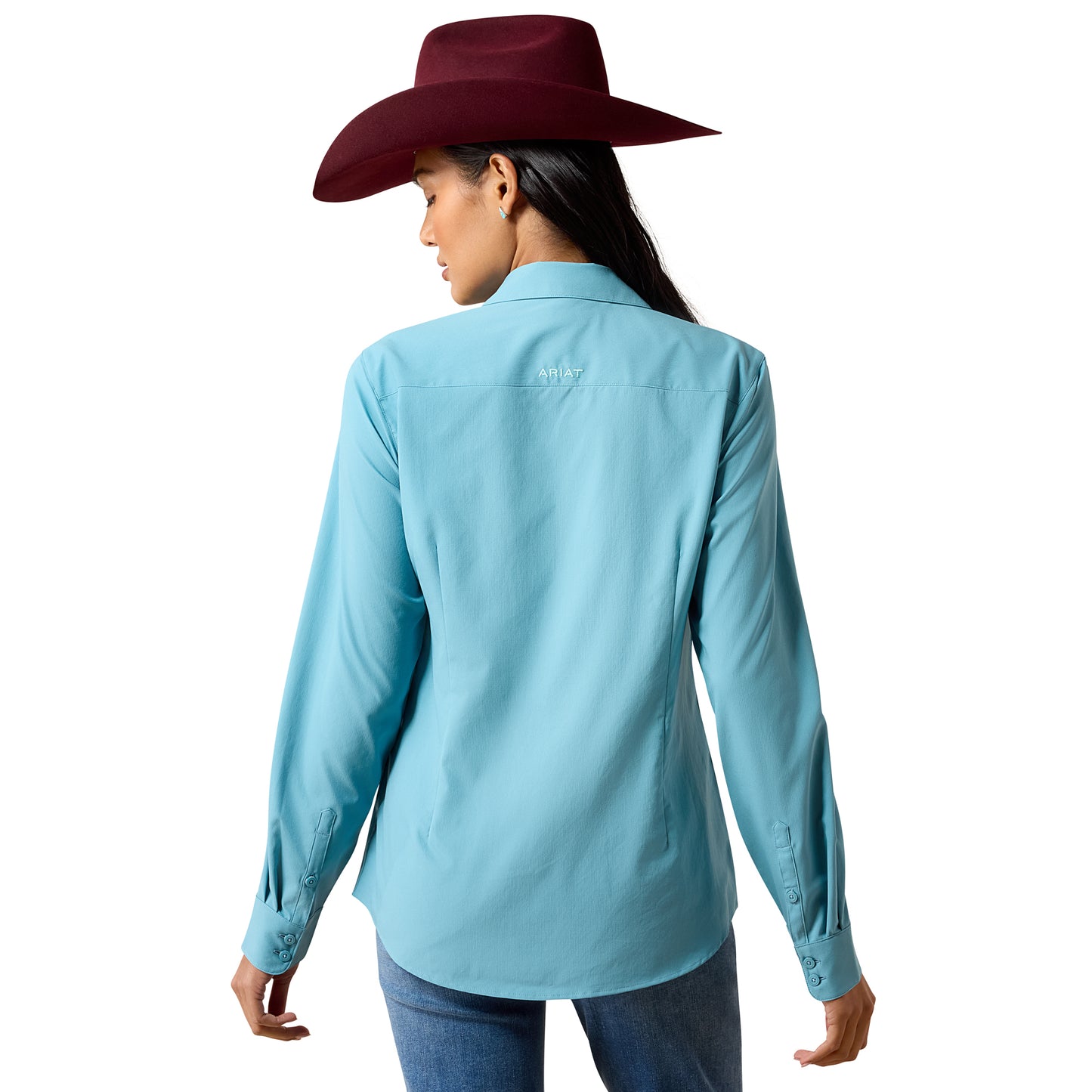 Ariat Ladies Kirby Pro Adriatic Blue Button Down Shirt 10079564