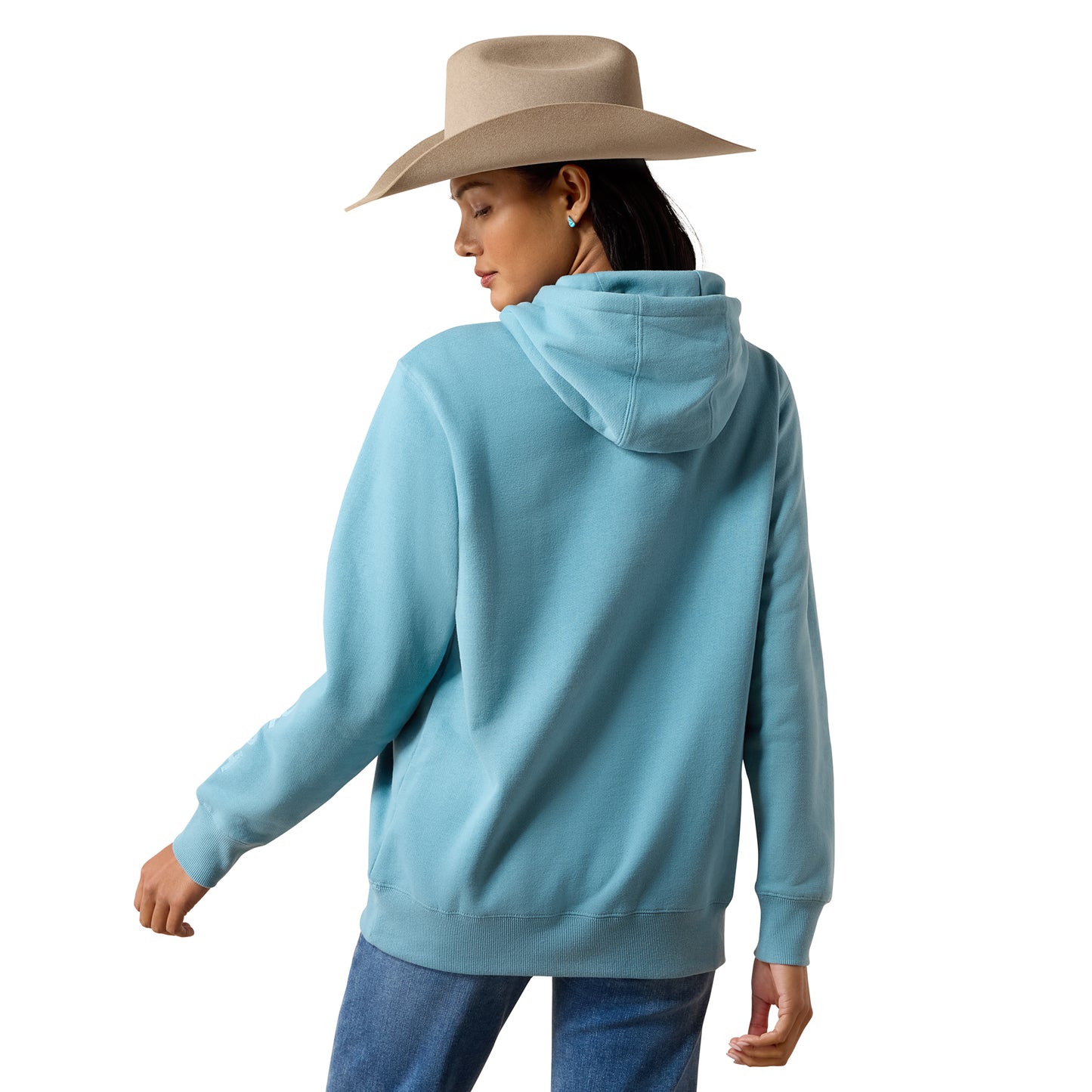 Ariat Ladies Logo 2.0 Adriatic Blue Fleece Hoodie 10079565