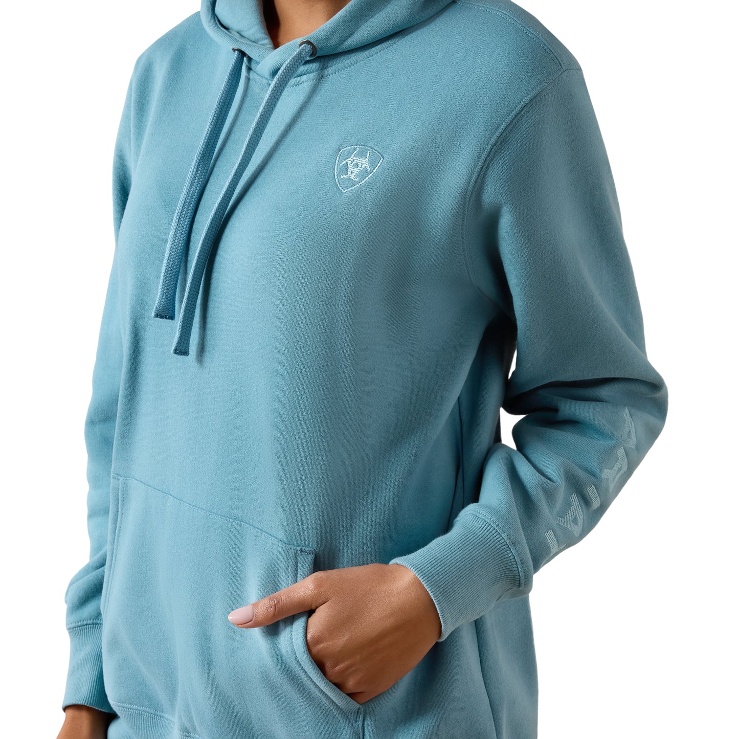 Ariat Ladies Logo 2.0 Adriatic Blue Fleece Hoodie 10079565