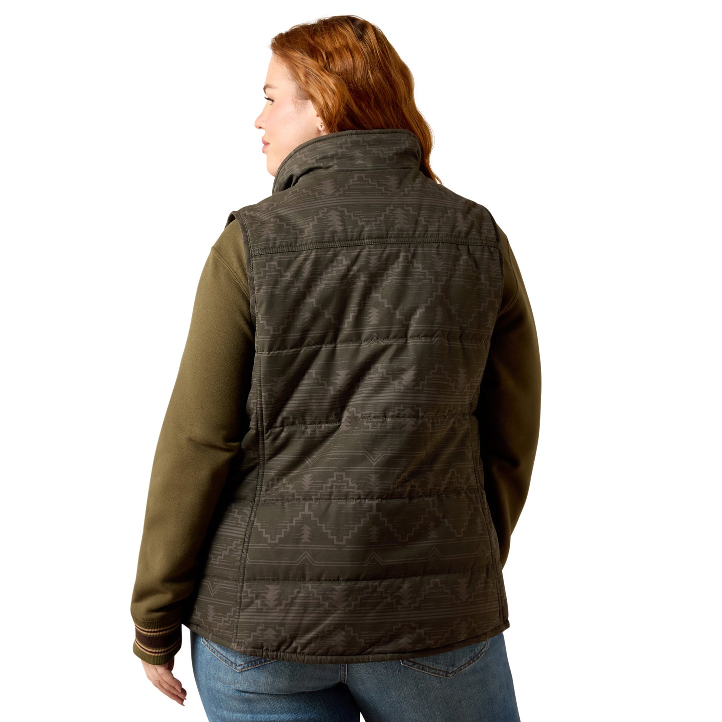 Ariat Ladies Beluga Rockwell Print Grizzly Quilted Vest 10079576